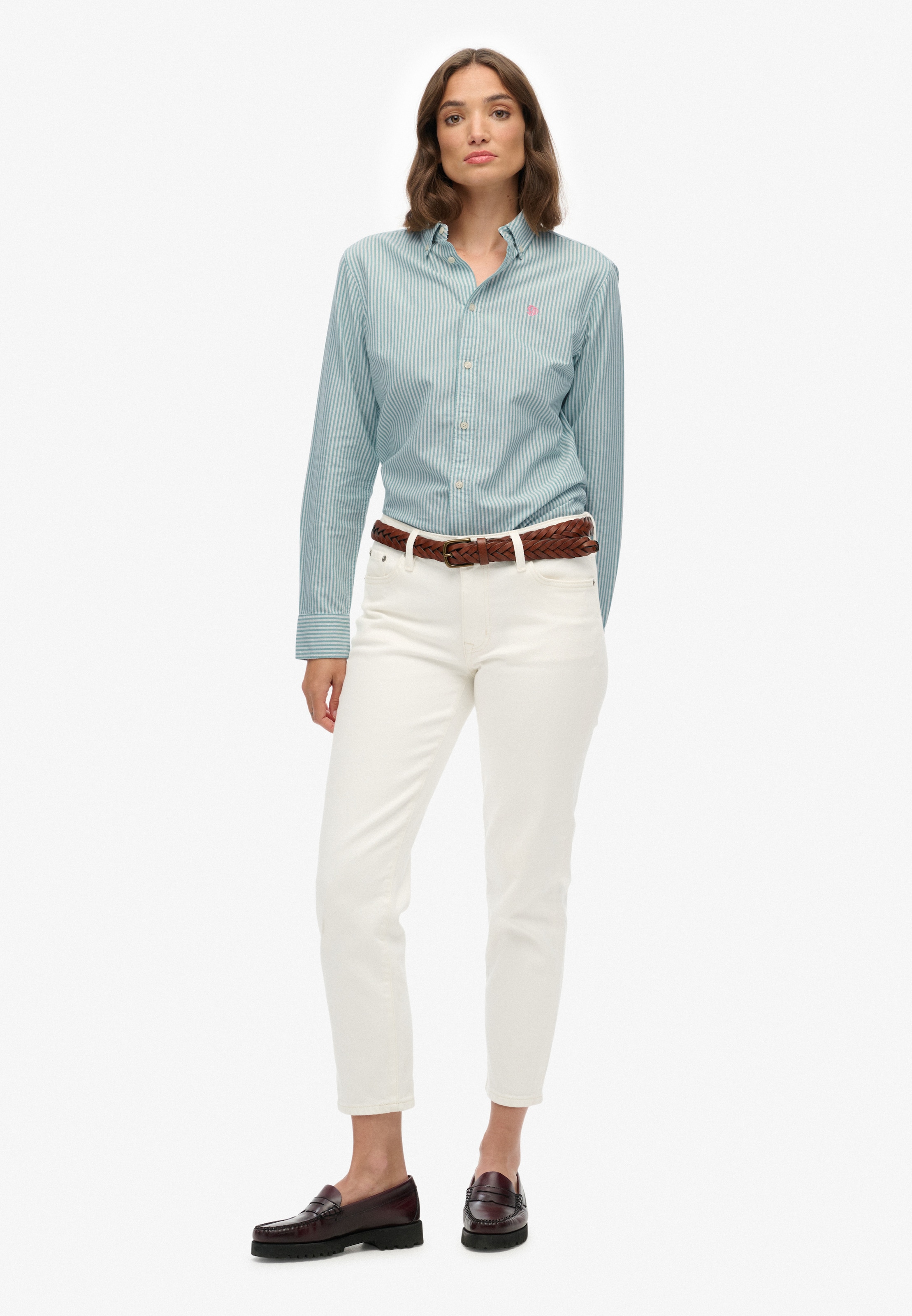 Superdry Blouse chemise »SLIM OXFORD BD L/S SHIRT« Coton, coupe slim