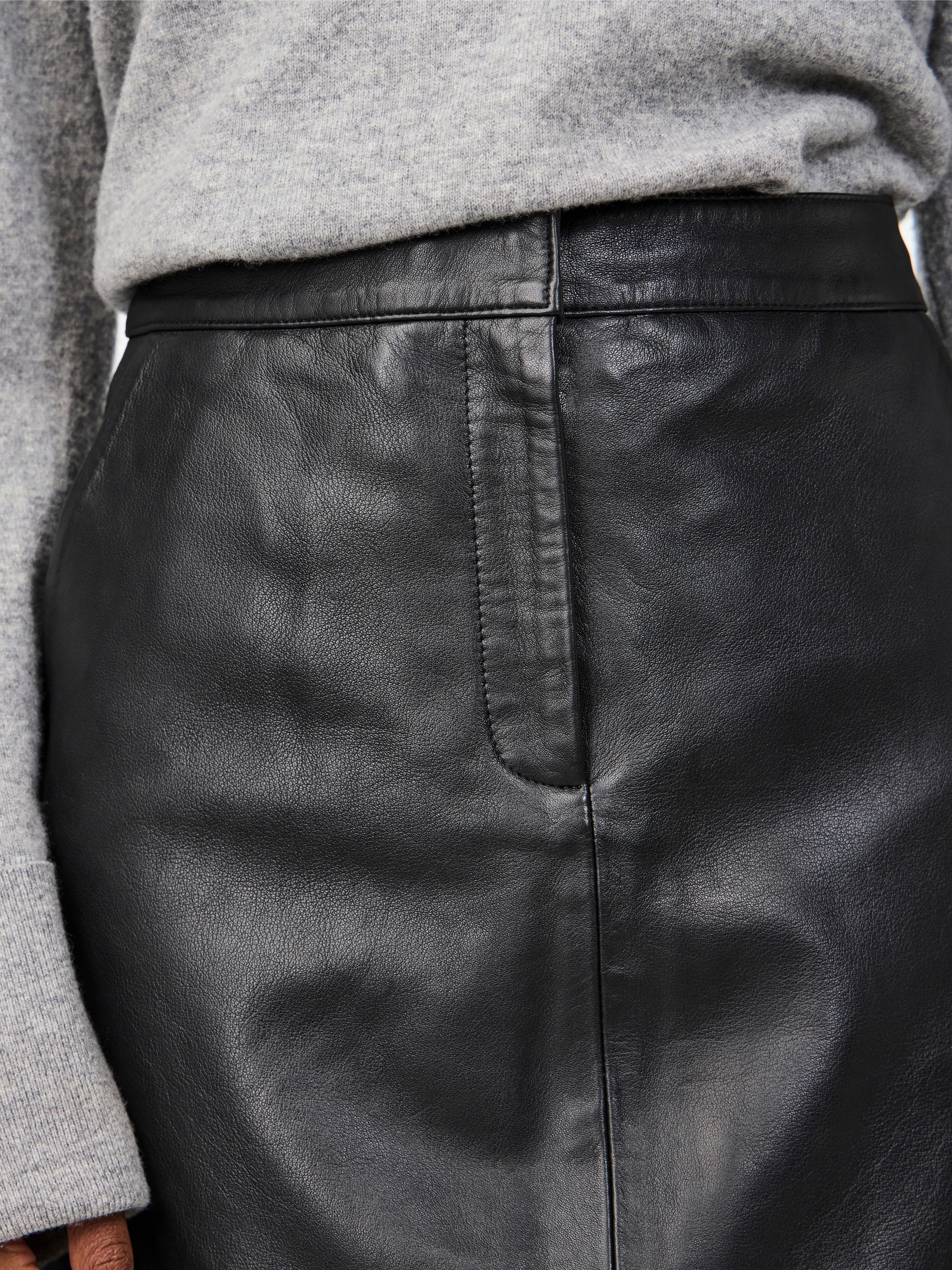 Y.A.S Lederrock »YASLYMA HMW LEATHER SKIRT NOOS«