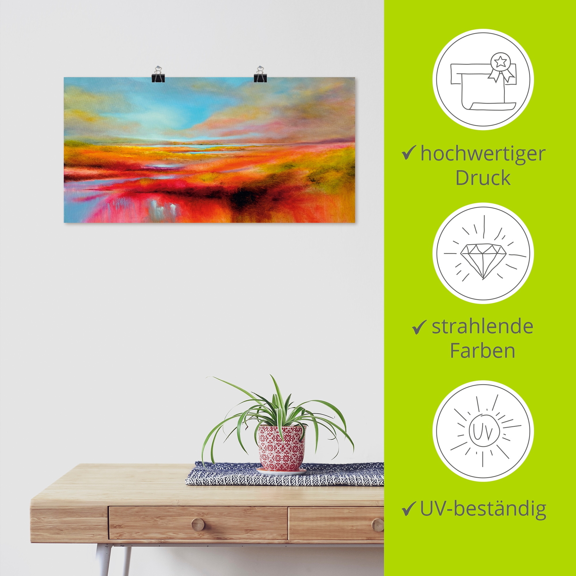 Artland Fresque murale »Ein perfekter Tag« 1 cuis tlg. als Leinwandbild, Poster in verschied. Grössen