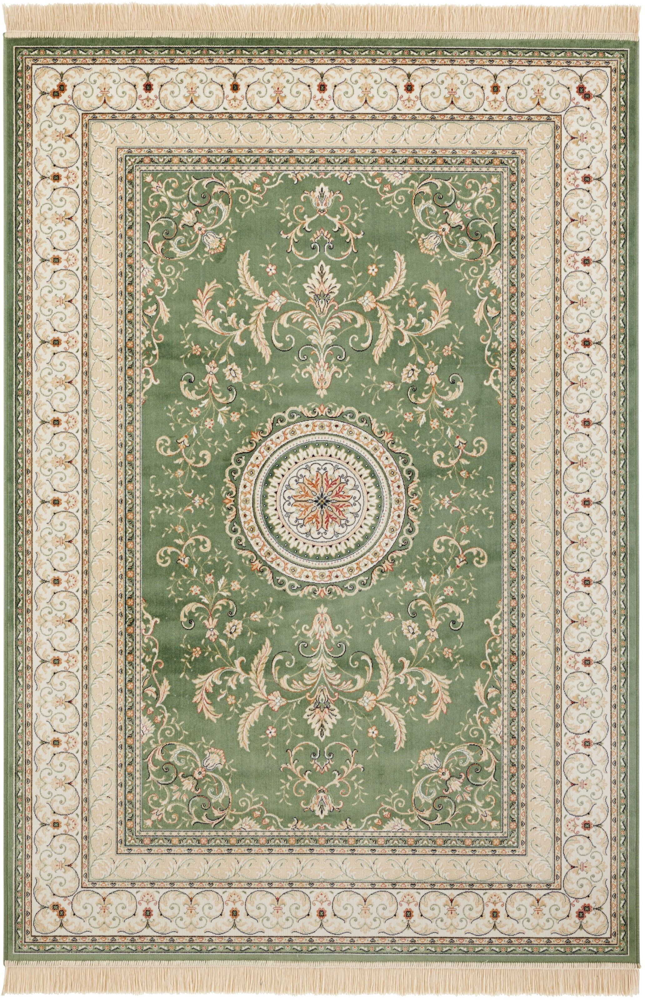 NOURISTAN Teppich »Antik Negar«, rechteckig, 5 mm Höhe, Orientalisch mit Fransen, Orient, Wohnzimmer, Schlafzimmer, Esszimmer