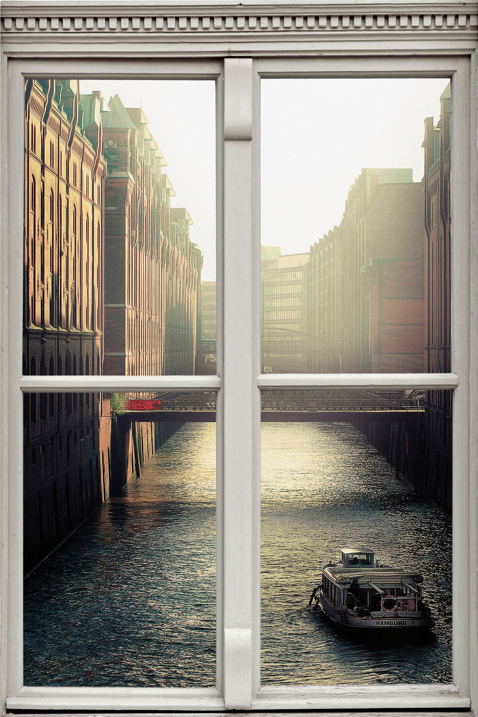 Image of queence Wandsticker "Fluss" Wandsticker, Wandbild, selbstklebend, 3D, Fenster