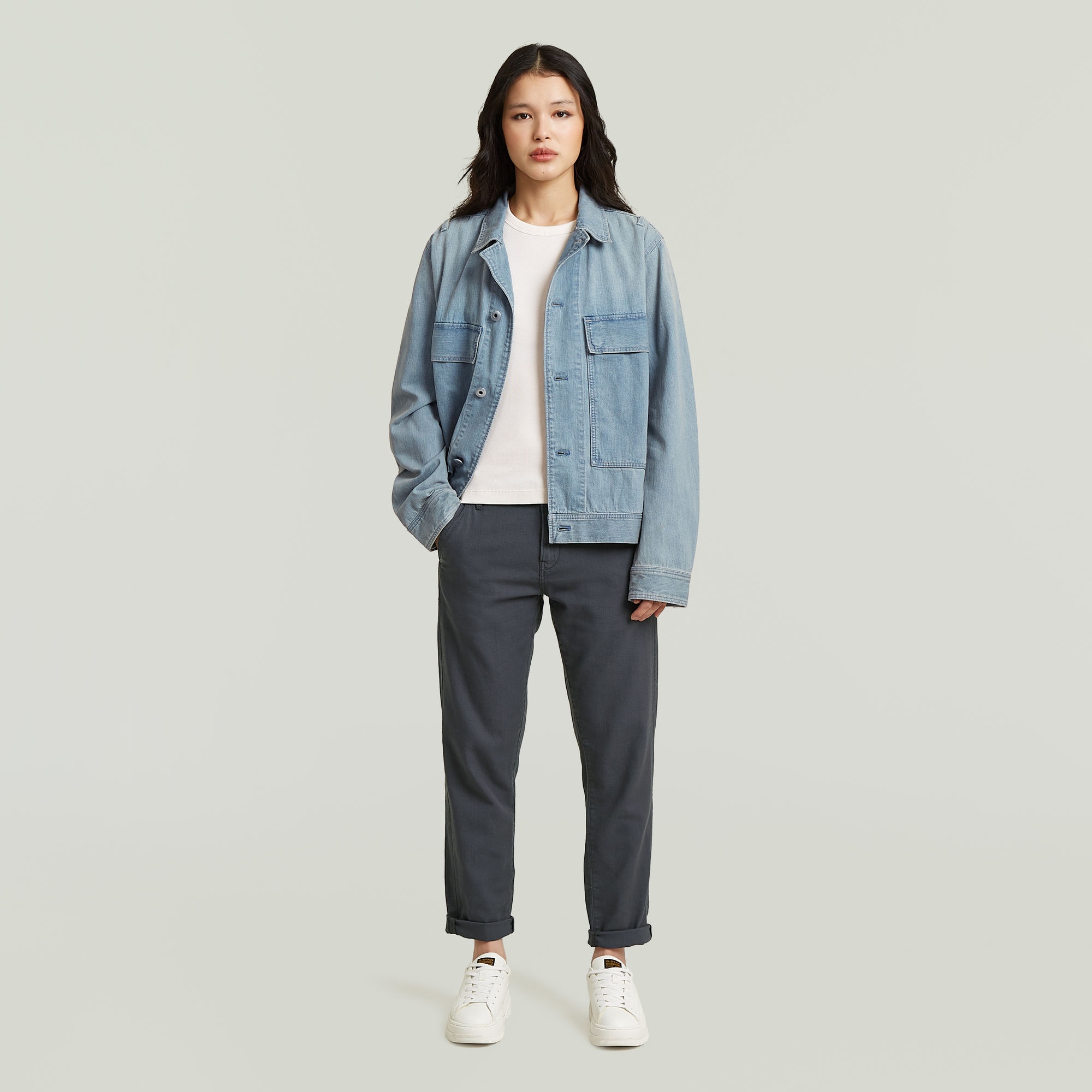 G-STAR 1100000002199 »Kate Chino Boyfriend«  avec une coupe décontractée à la hanches et aux cuisses