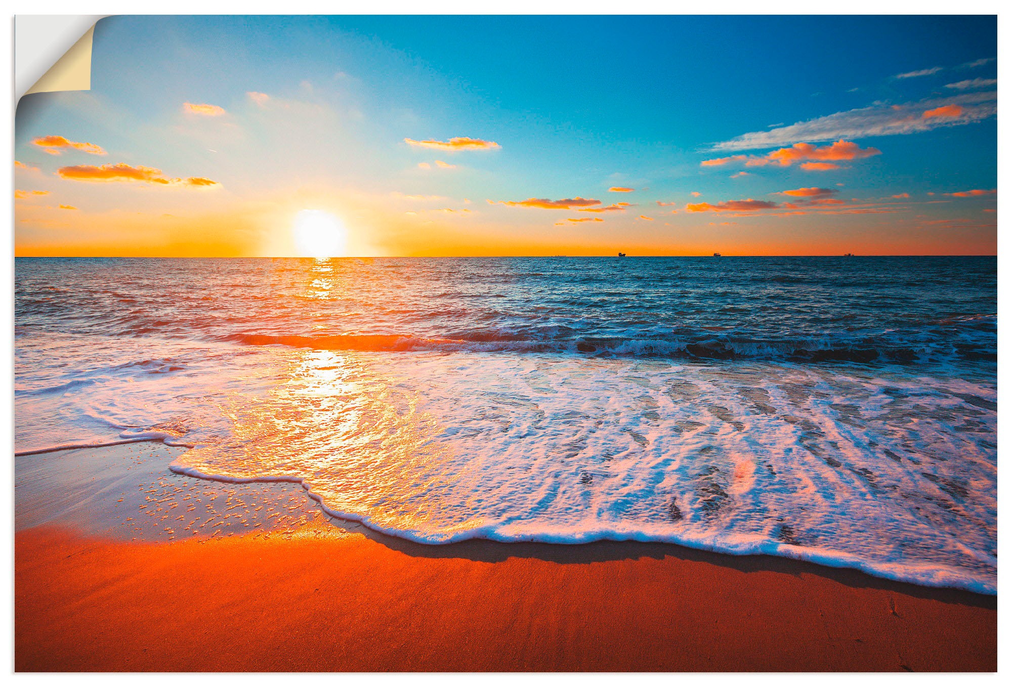 Image of Artland Wandbild »Sonnenuntergang und das Meer«, Strand, (1 St.) bei Ackermann Versand Schweiz