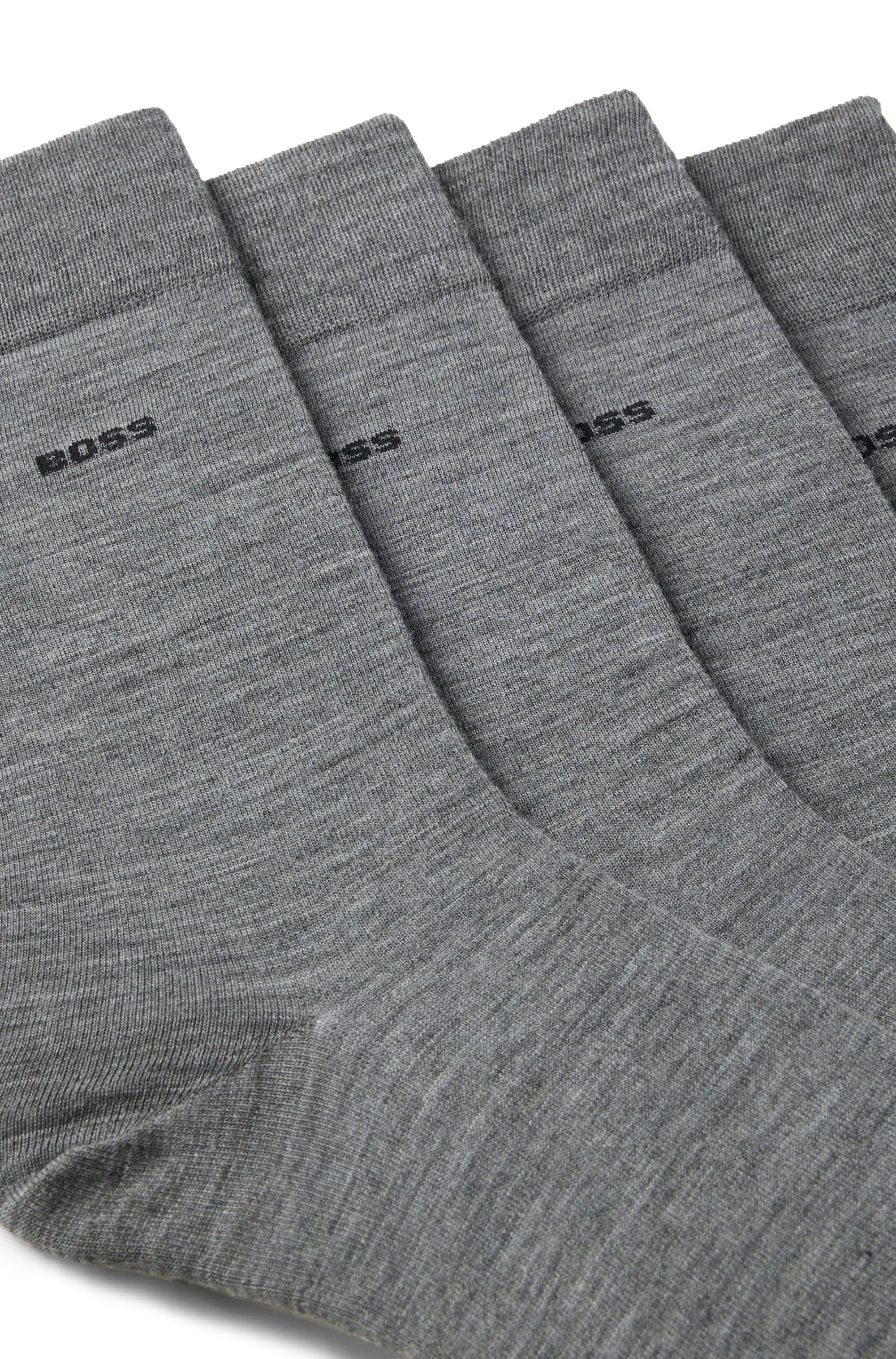 BOSS Socken »2P RS Uni WO«, (Packung, 2 Paar, 2er Pack), mit eingesticktem Markenlogo