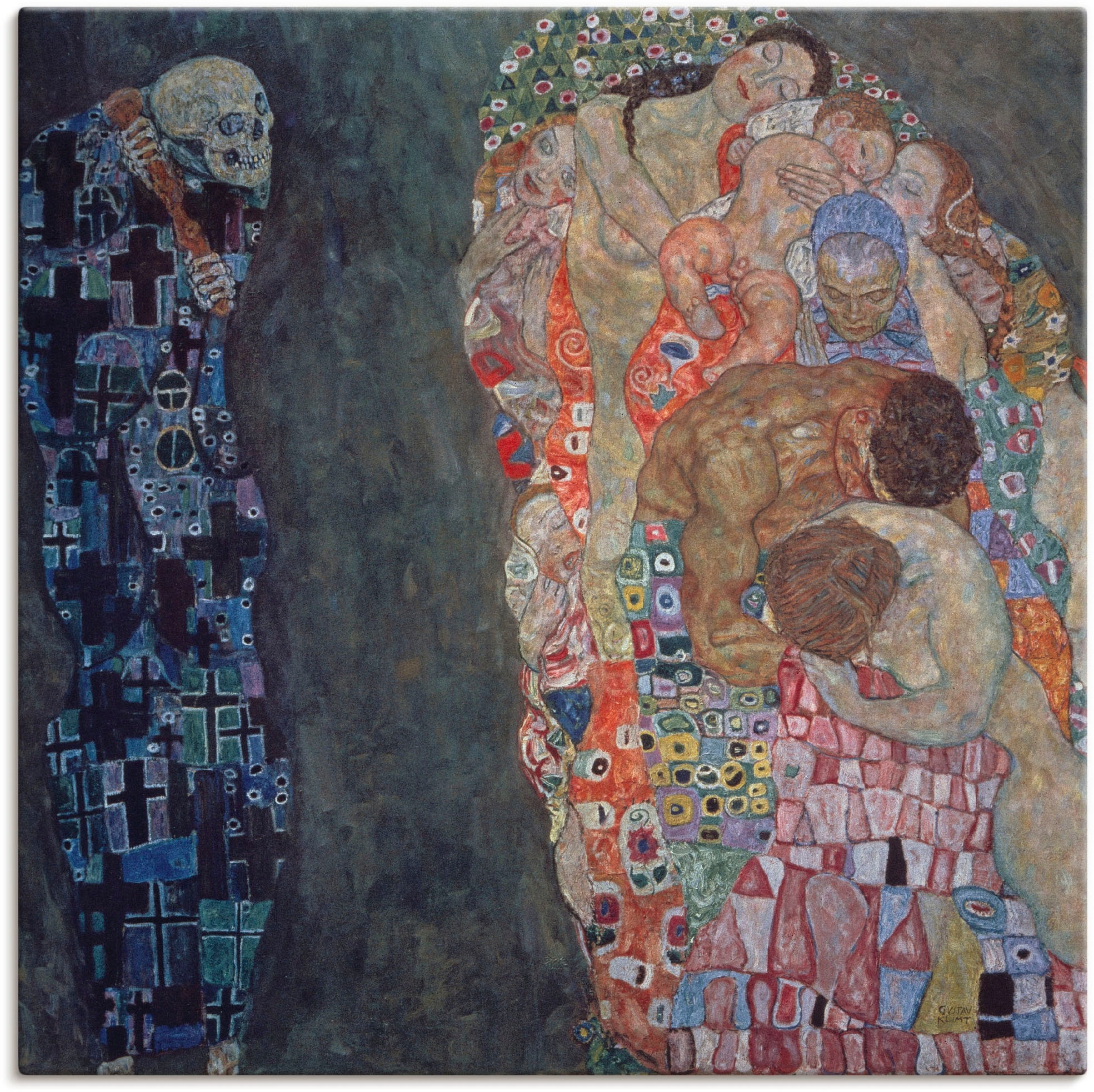 Image of Artland Leinwandbild "Tod und Leben. Vollendet 1916." Religion 1 Stk. tlg. auf Holzrahmen gespannt