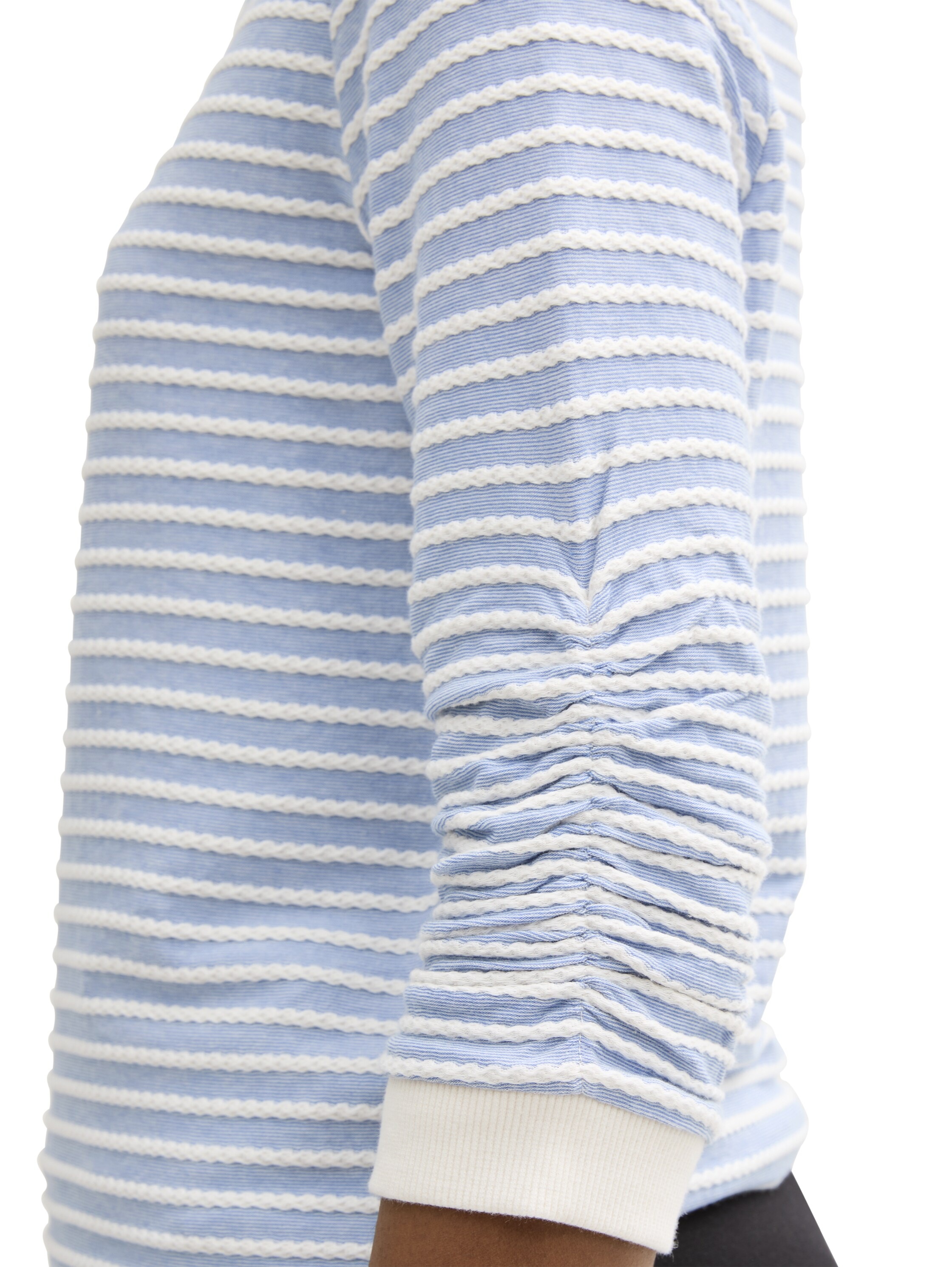 TOM TAILOR Denim Sweatshirt, mit gestreifter Optik