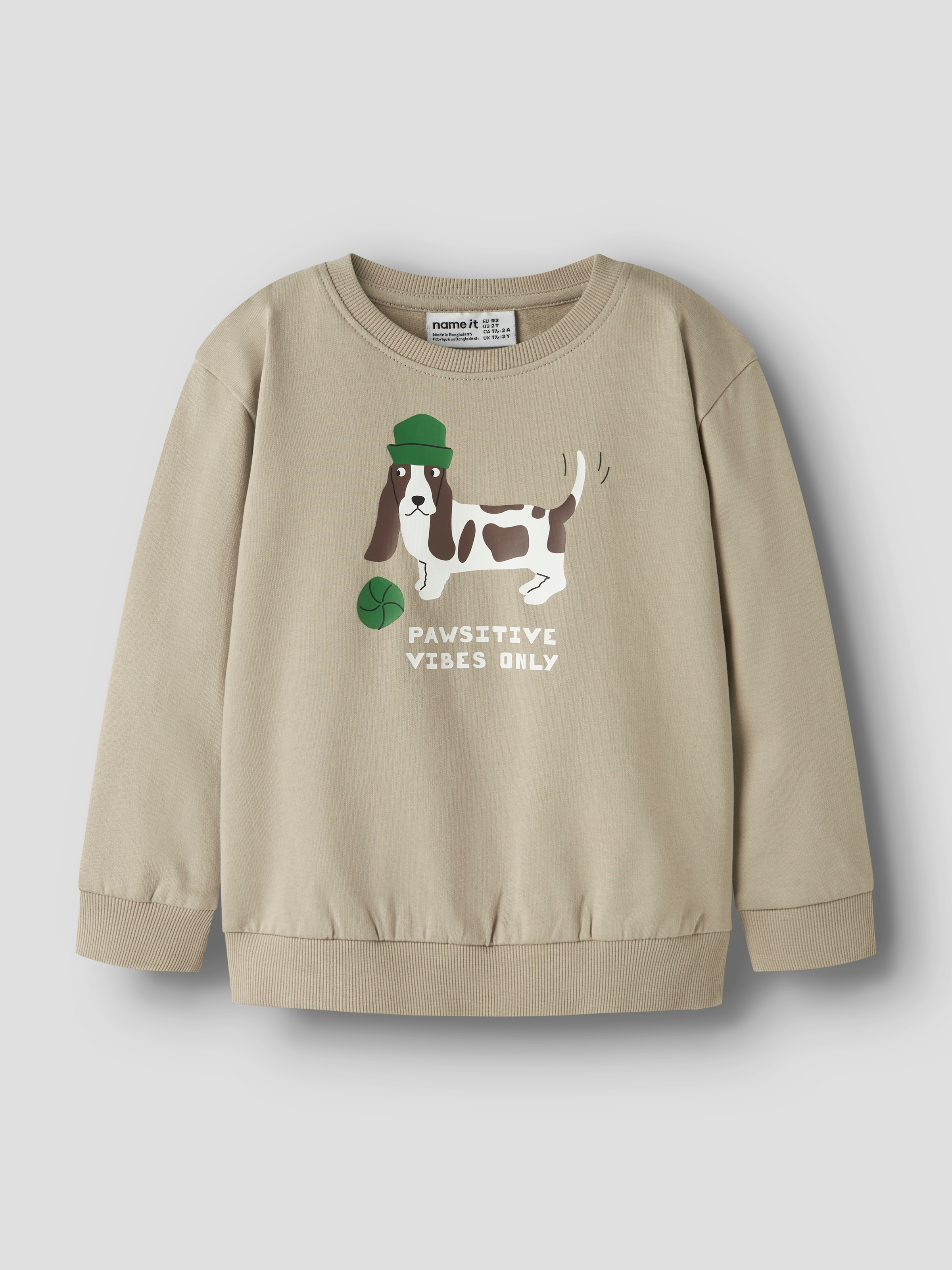 Image of Name It Sweatshirt "NMMNILIUS LS NREG SWE BRU PB", Baumwolle, regular fit