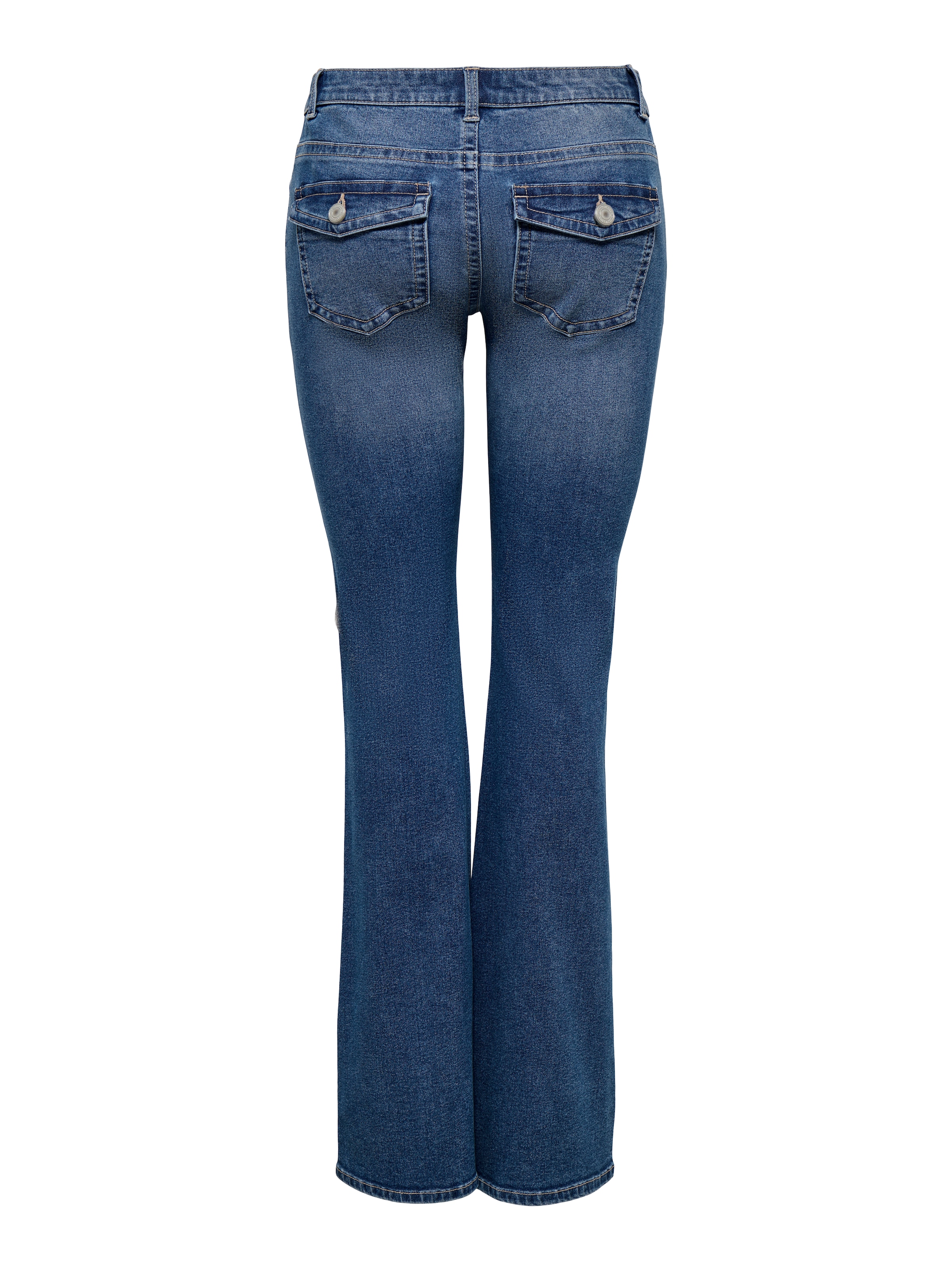 ONLY Jeans bootcut »ONLPHOEBE LW B-POC FLARE DNM PIM454 NOOS« mélange de coton, coupe bootcut