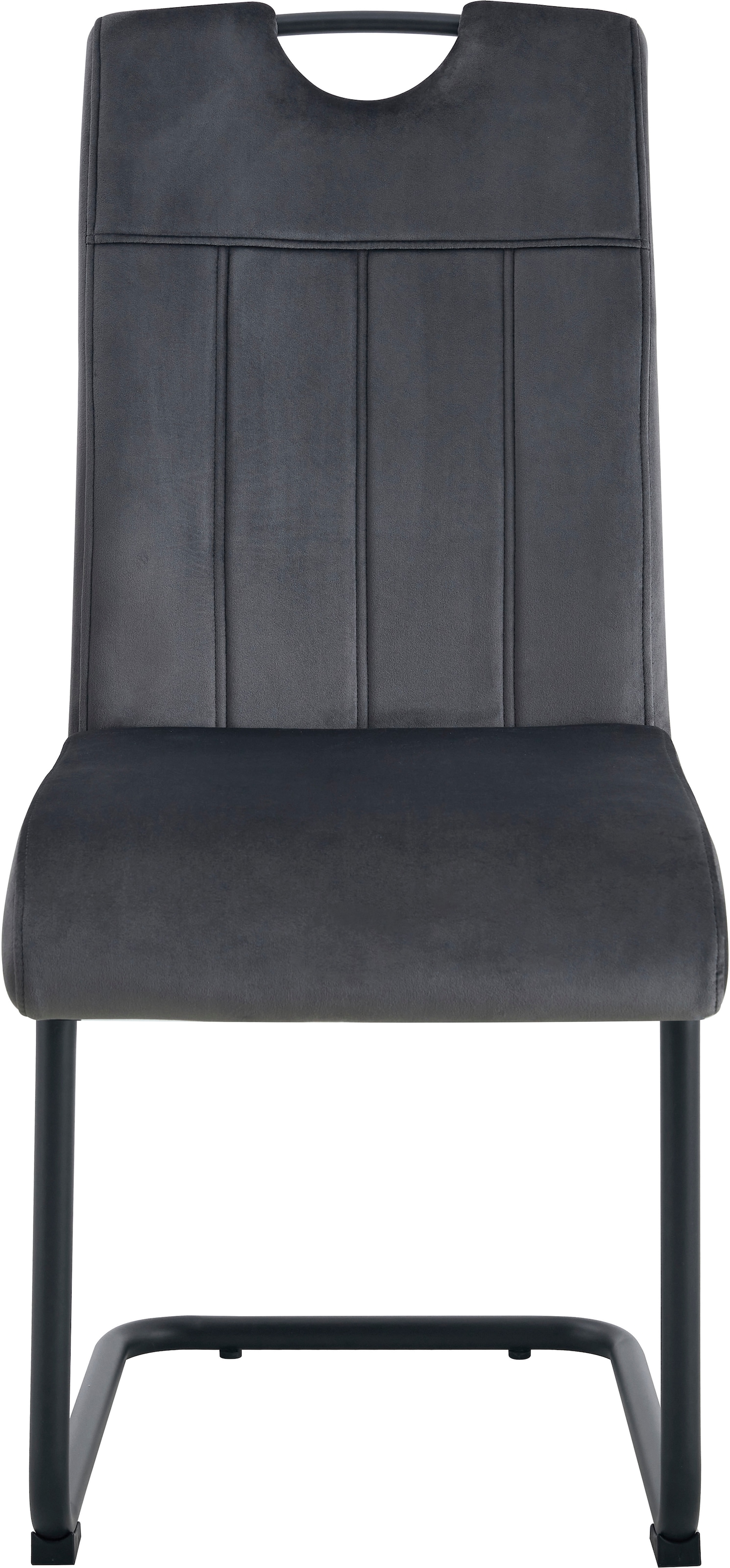 Home affaire Esszimmerstuhl »AIRDRIE, 2er Set, mit Metallgestell in matt schwarz« (Set) 2 Stk.in verschiedenen Farben, Belsatbarkeit pro Stuhl 120 kg