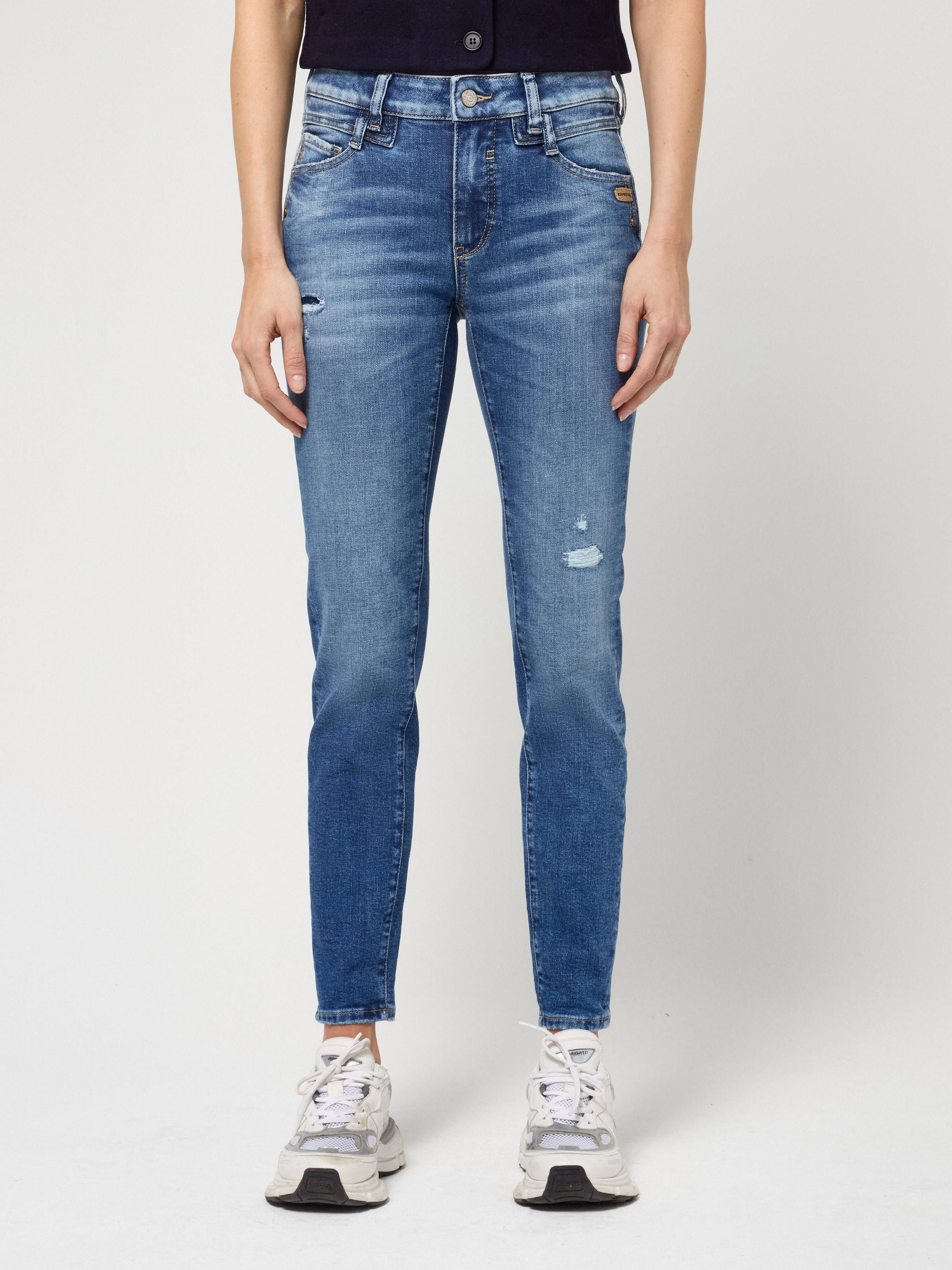 Image of GANG Relax-fit-Jeans "94ANNA" mit doppelten Gürtelschlaufen vorne