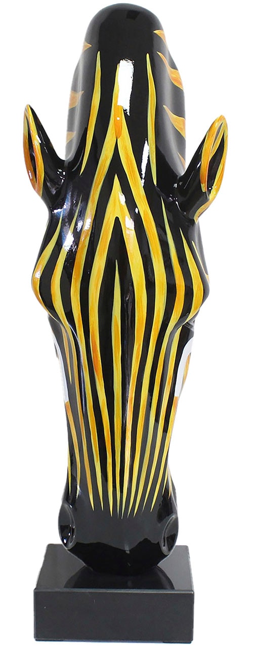 GILDE Tierfigur »Skulptur Zebra Zebrakopf orange; schwarz; weiss H. 50 cm«