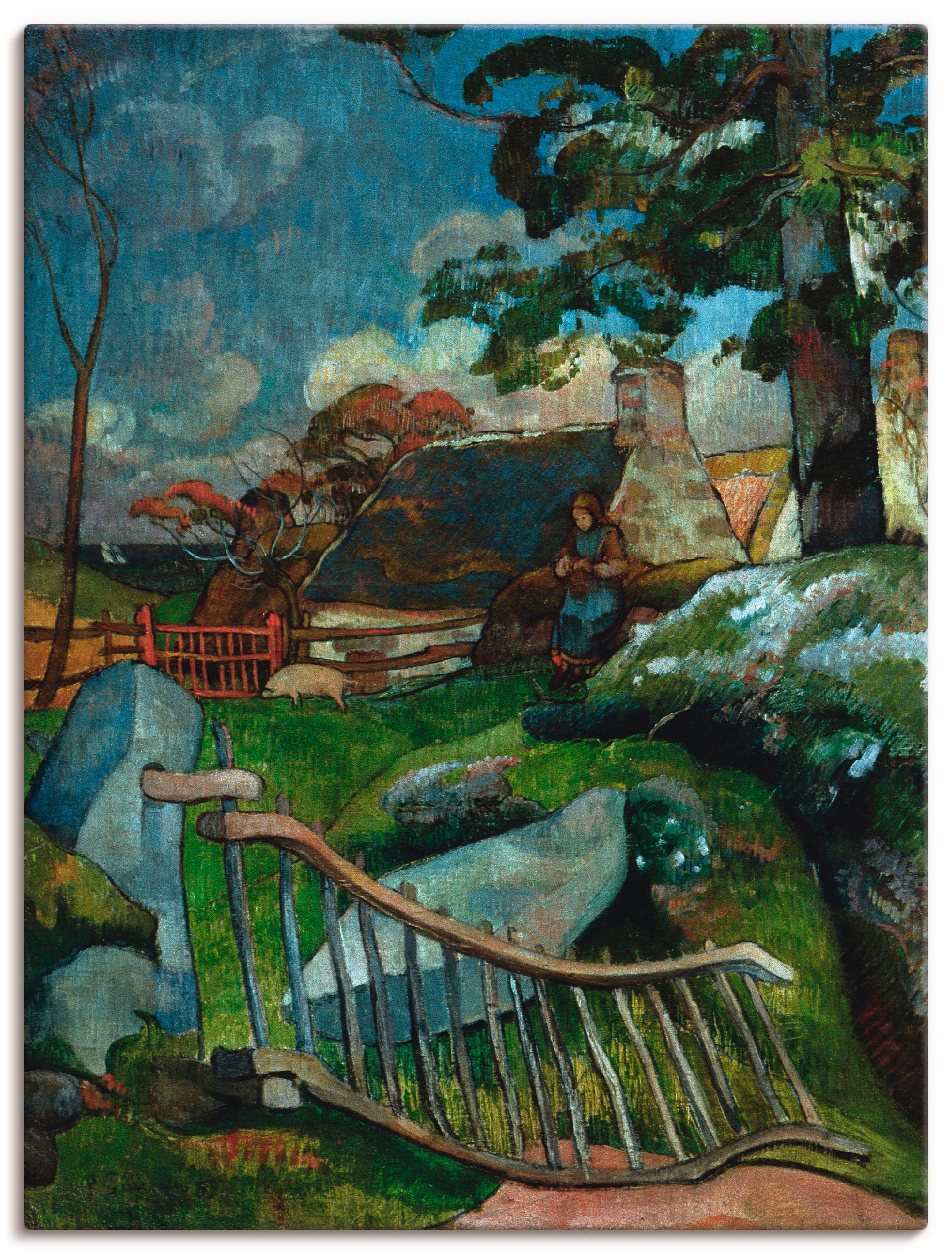 Image of Artland Wandbild »Das Gatter 1889«, Garten, (1 St.), in vielen Grössen & Produktarten -Leinwandbild, Poster, Wandaufkleber / Wandtattoo auch für Badezimmer geeignet bei Ackermann Versand Schweiz