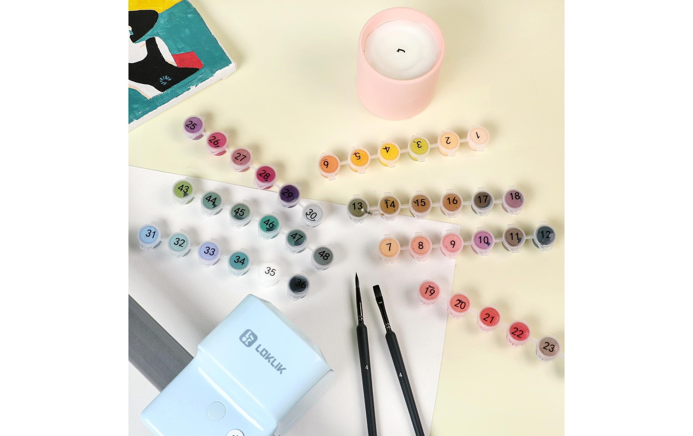 LOKLIK Peinture acrylique »für Loklik und Paint 48er Set« 48 cuis tlg.