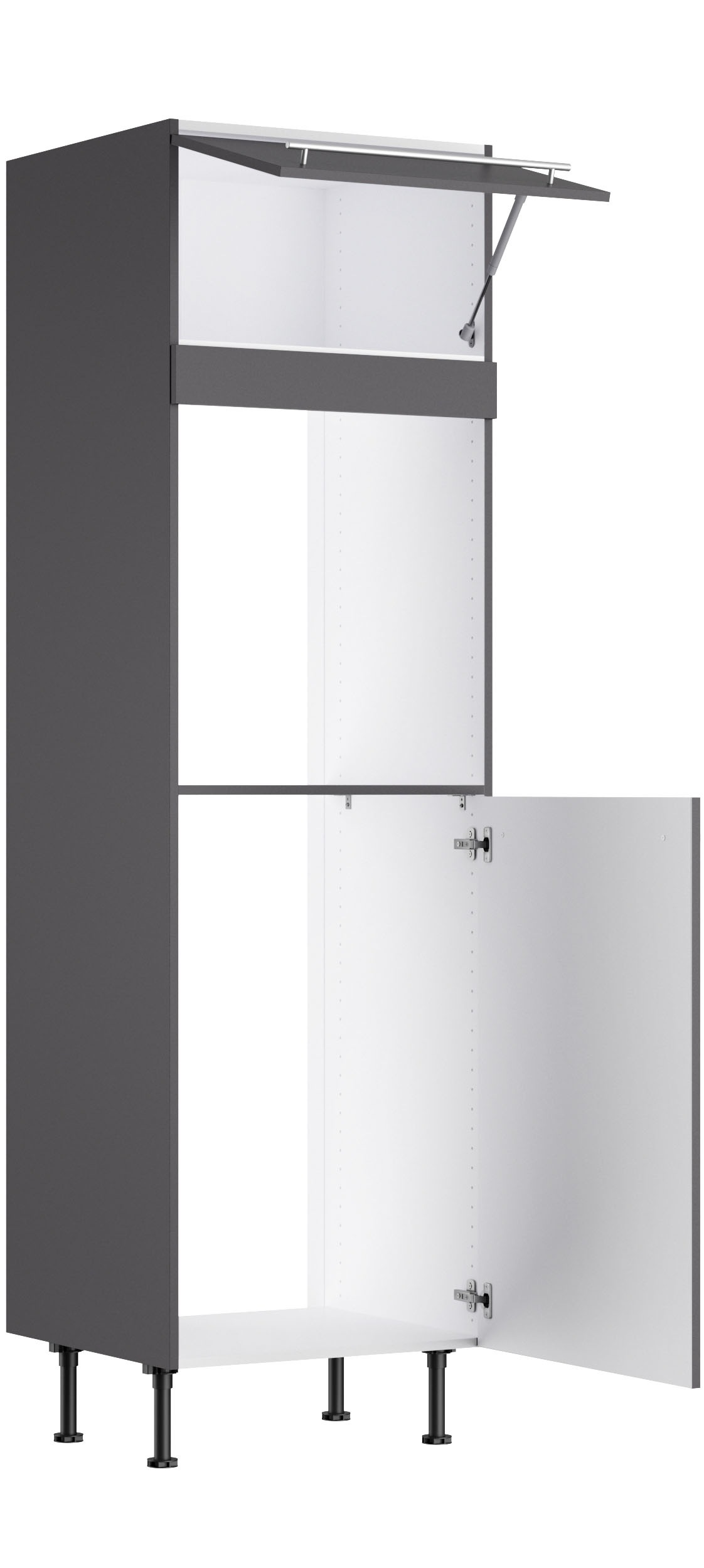 KOCHSTATION Backofen/Kühlumbauschrank »KS-Bern2« B 60 cm, H 211,8 cm, 1 Klappe, 1 Tür (H 89,2 cm), 1 feste Blende