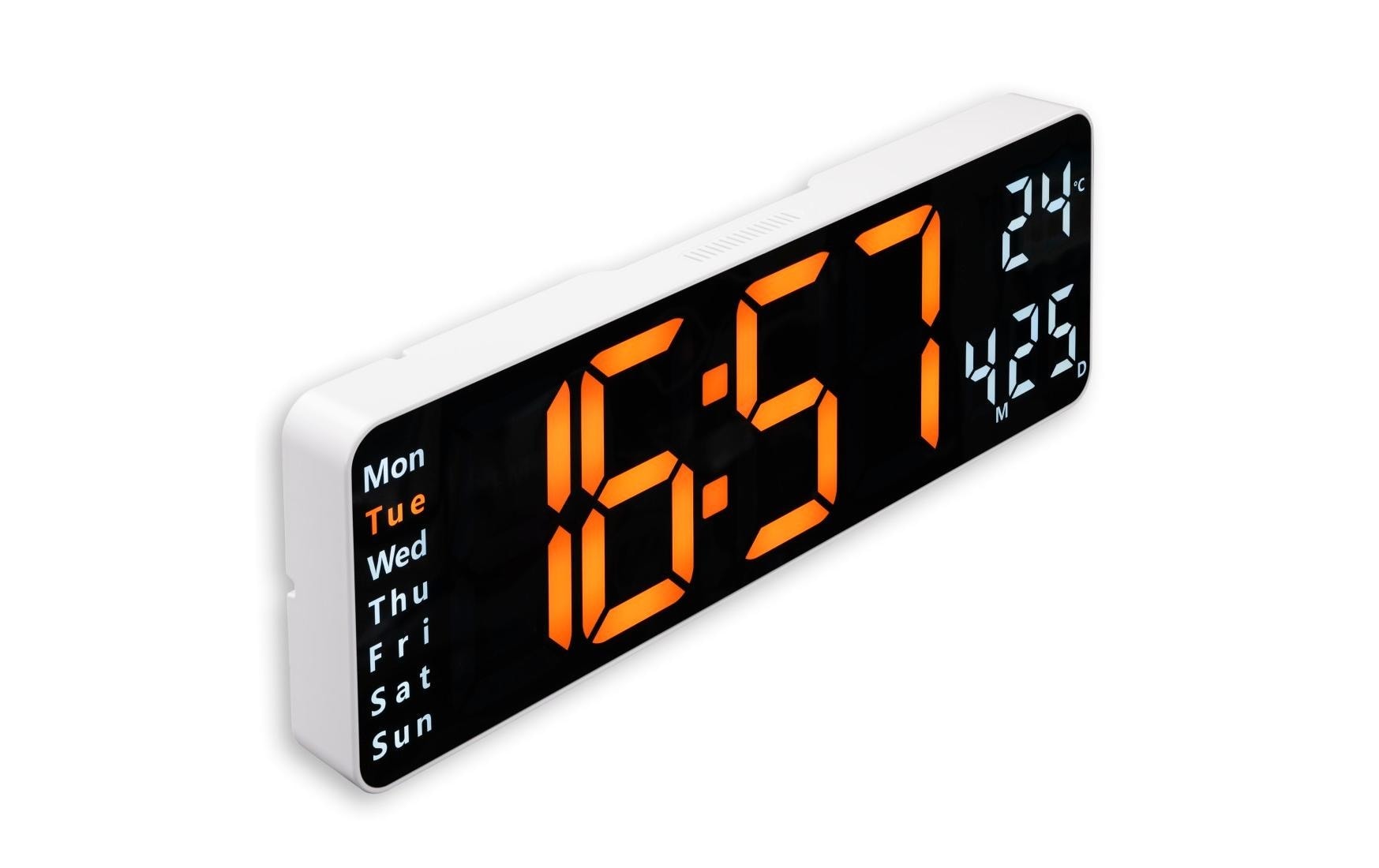   Horloge murale »Digitale Wanduhr "Santa Cruz", Weiss« horloge de table avec thermomètre, télécommande