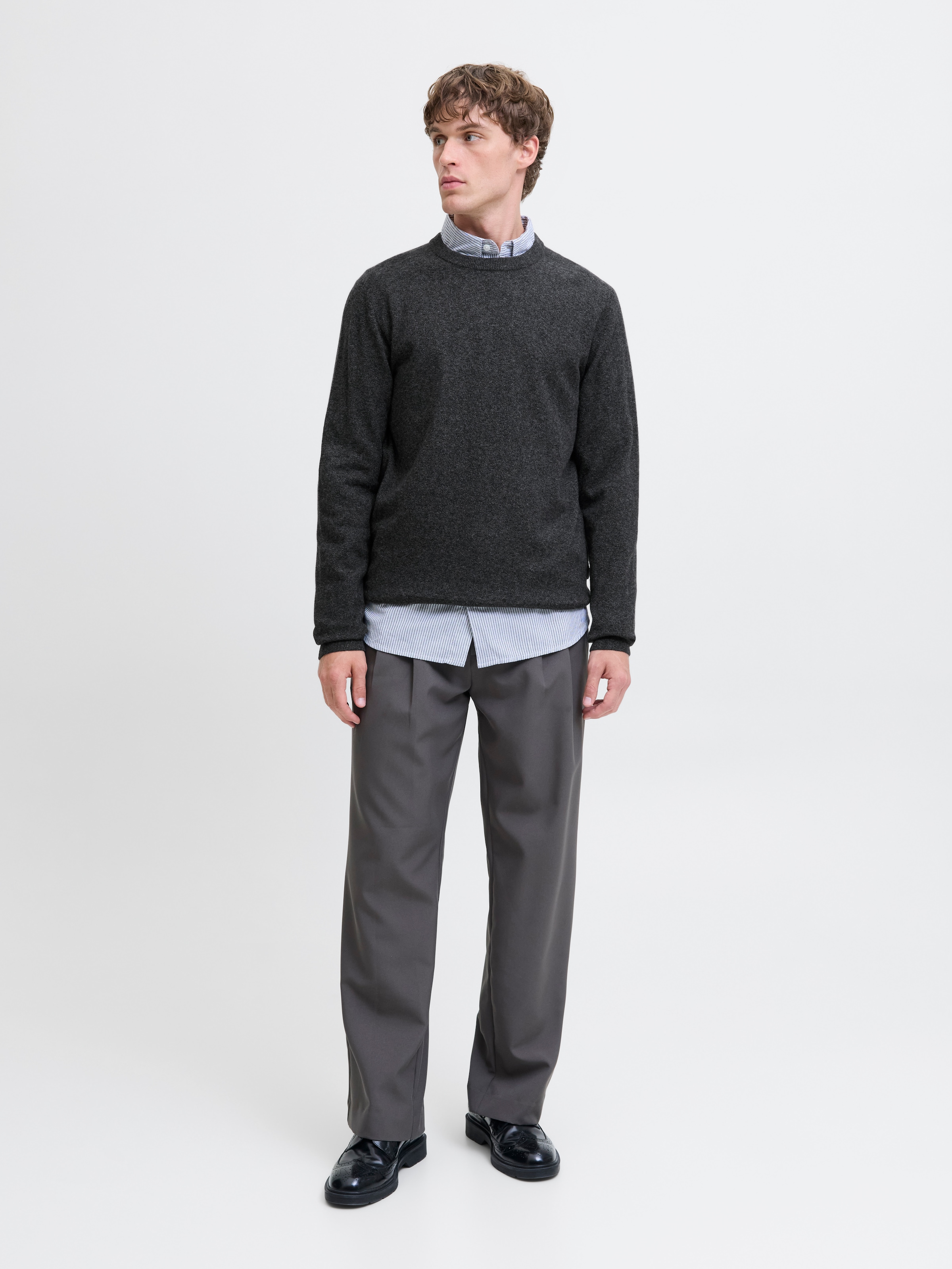 Jack & Jones Pull en tricot »JJEPERFECT WOOL KNIT CREW NECK SN«