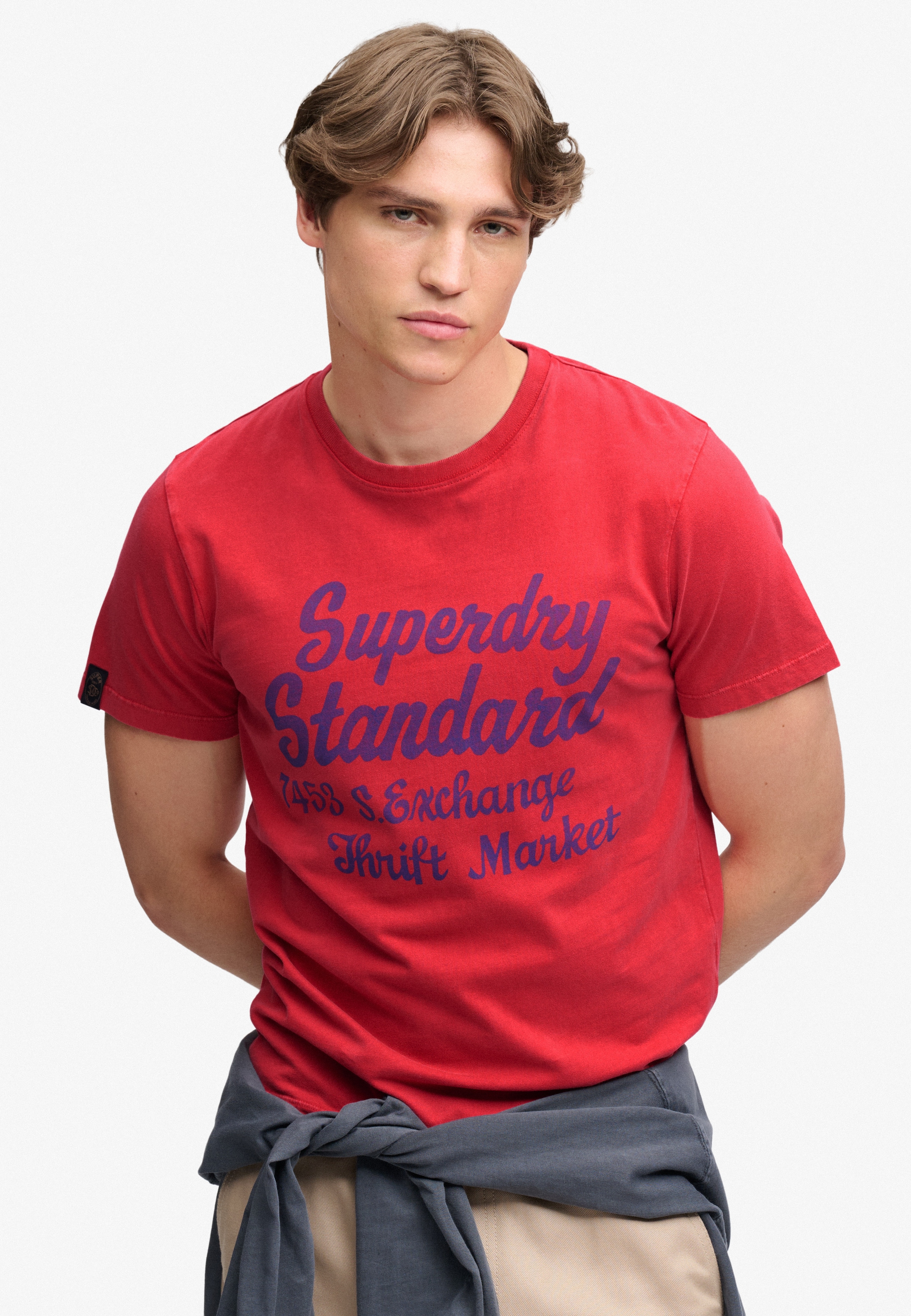 Superdry Rundhalsshirt »VINTAGE SCRIPT TEE« Baumwolle, relaxed fit