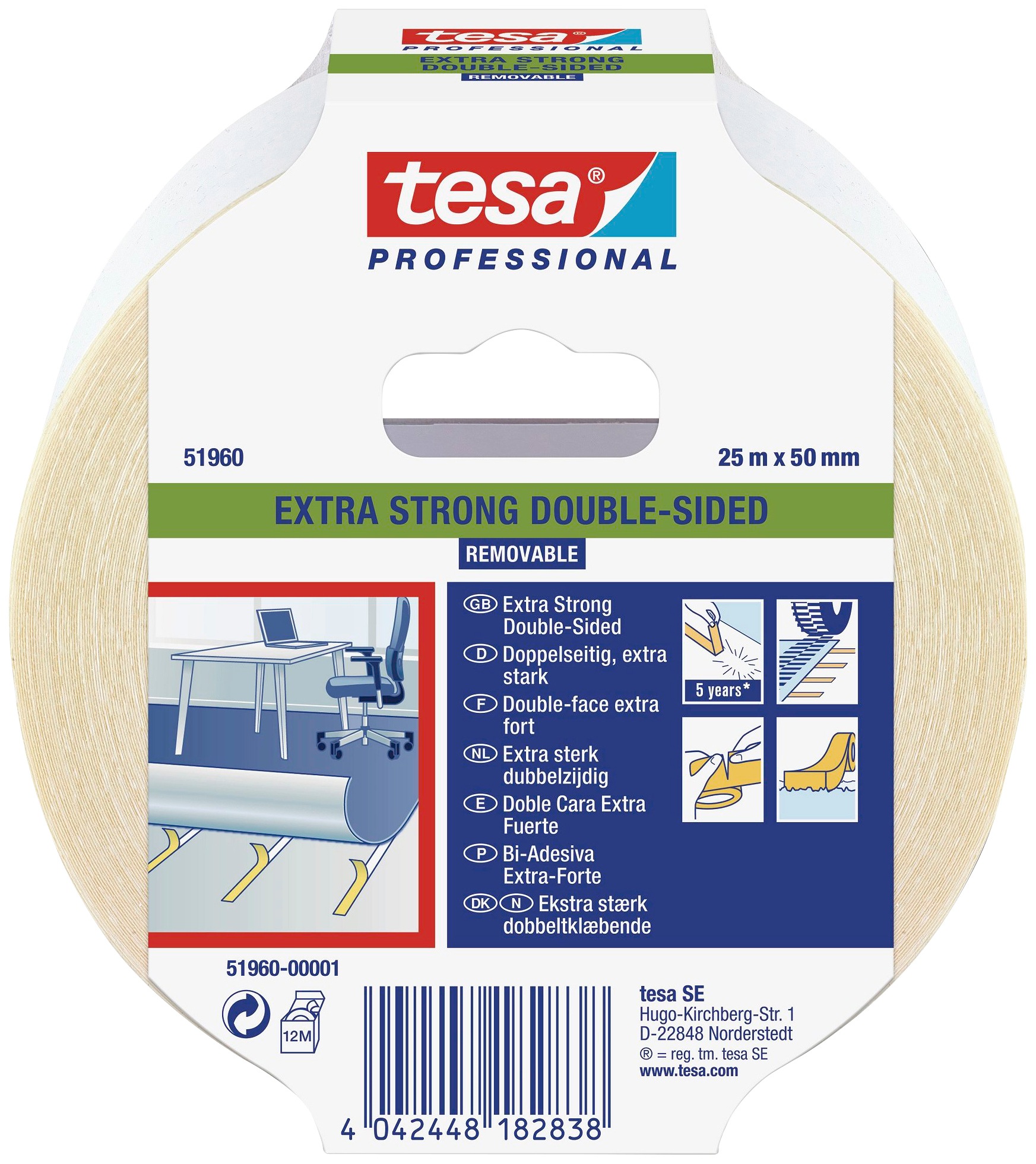 Bodenmeister Verlegeset, (4 tlg.), Messer, Klingen, Tesa Verlegeband (Teppich, Vinyl)