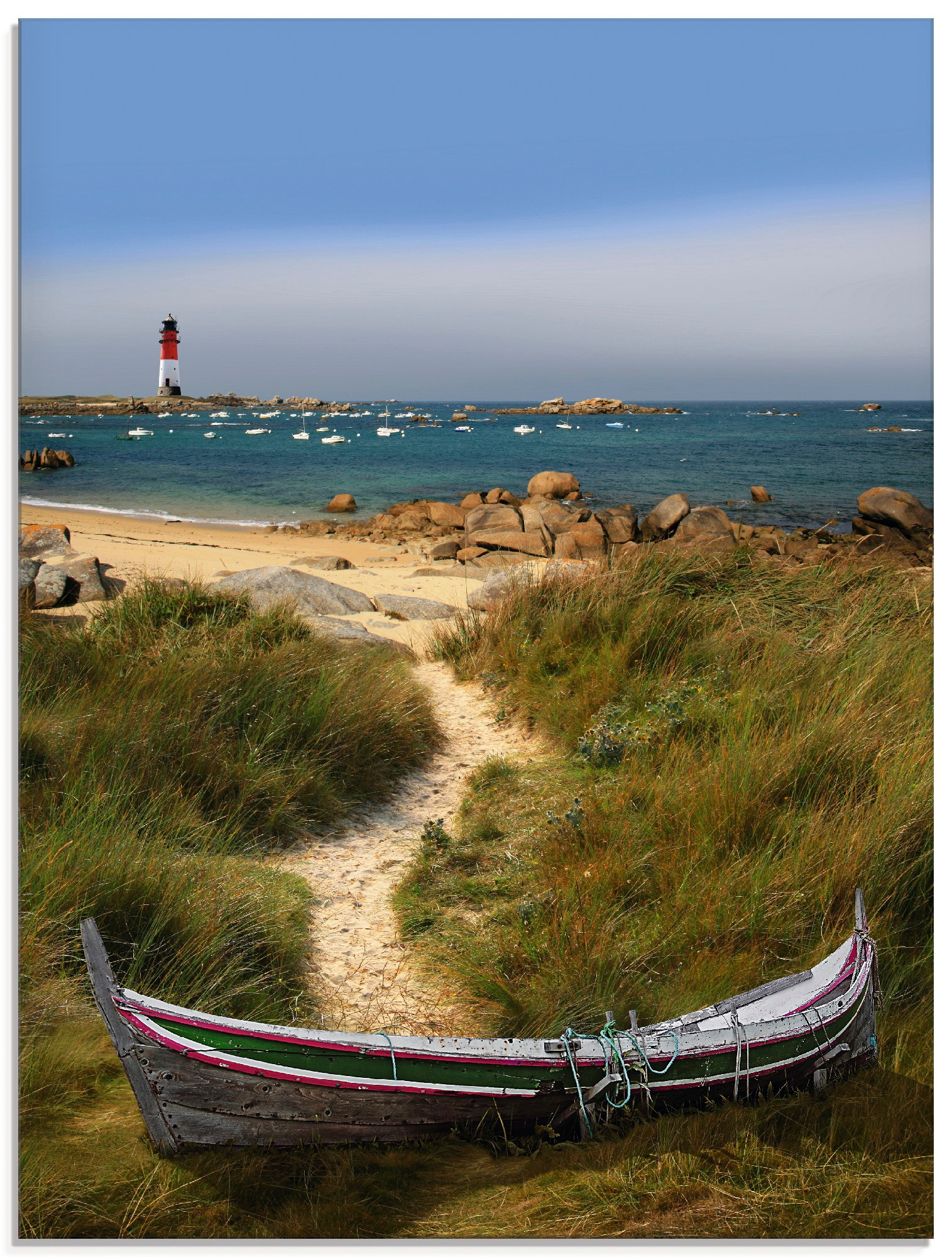 Image of Artland Glasbild »Das alte Boot in den Dünen«, Küste, (1 St.) bei Ackermann Versand Schweiz
