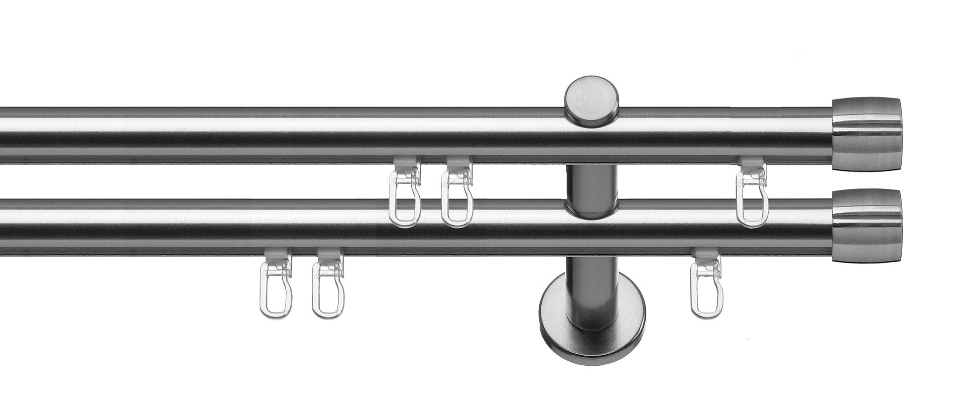 2 versandkostenfrei auf Montagematerial »Kappe inkl. Gardinenstange Fixmass, ♕ und home my Innenlauf Komplett-Set läufig-läufig, Gleitern 2-Lauf«,