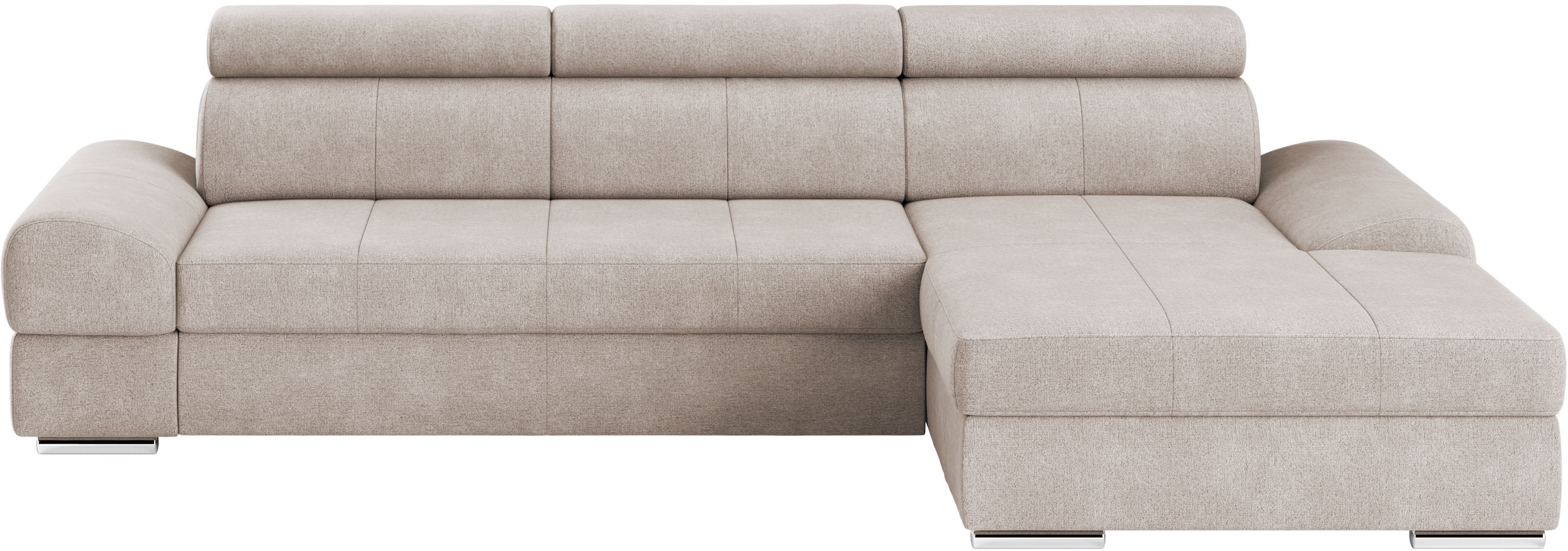 sit&more Ecksofa »Broadway L-Form«, inklusive Kopfteilverstellung, wahlweise mit Bettfunktion