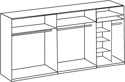 Wimex Schwebetürenschrank »Bern Schiebetürenschrank TOPSELLER«, Schrank mit zusätzlicher Innenausstattung, Garderobe
