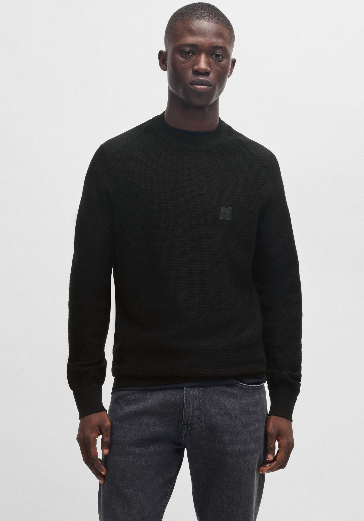 BOSS ORANGE Strickpullover »Anion«, mit BOSS-Badge