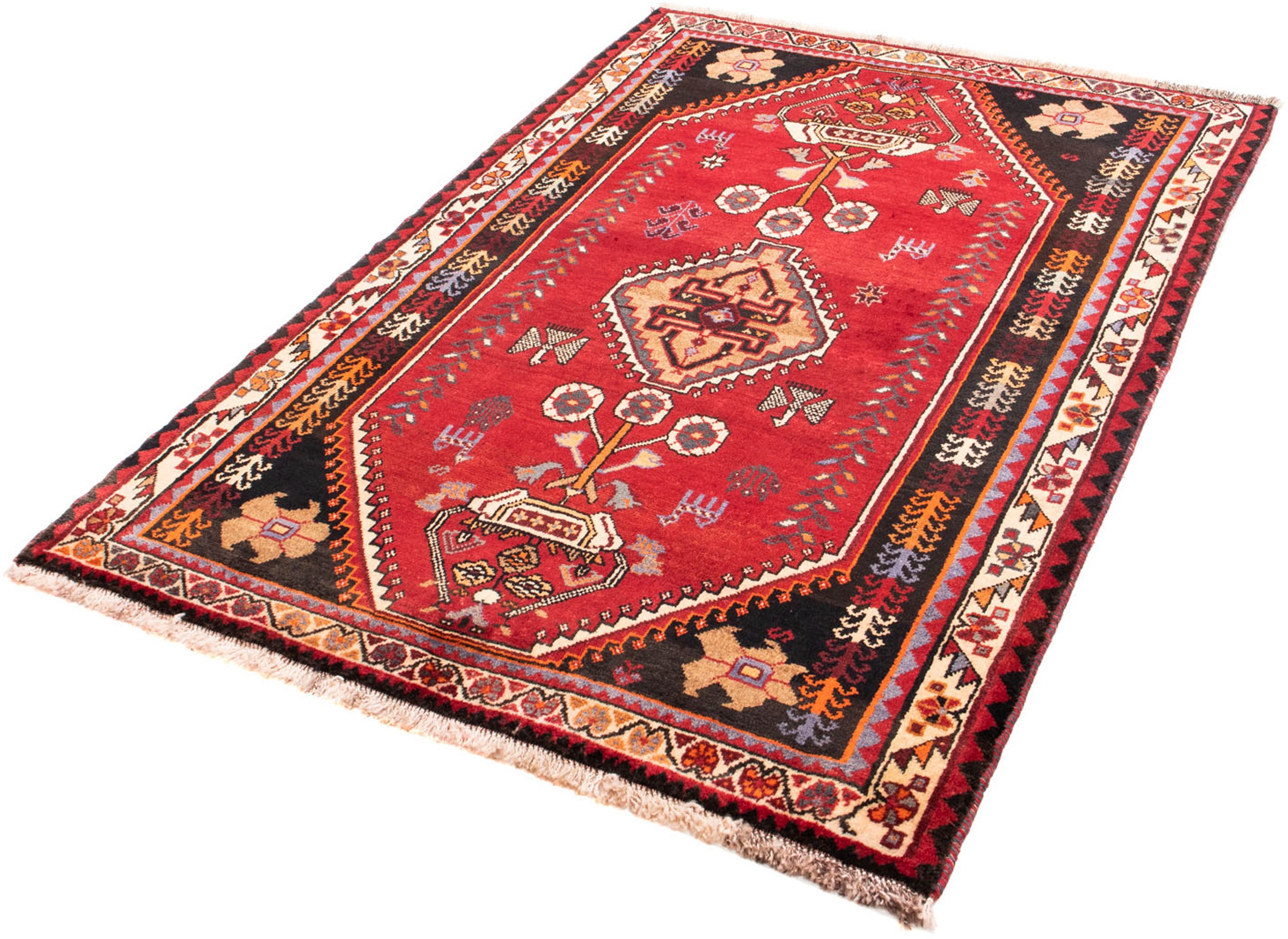Image of morgenland Orientteppich »Perser - Nomadic - 166 x 112 cm - dunkelrot«, rechteckig, 10 mm Höhe, Wohnzimmer, Handgeknüpft, Einzelstück mit Zertifikat bei Ackermann Versand Schweiz