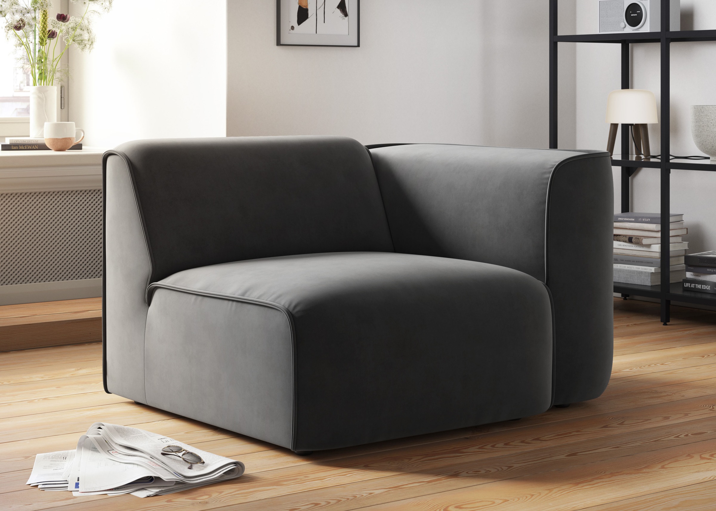 RAUM.ID Sessel »Merid Sofa-Eckelement, Masse B/T/H: 109/97/46 cm«, als Modul oder separat verwendbar, für individuelle Zusammenstellung