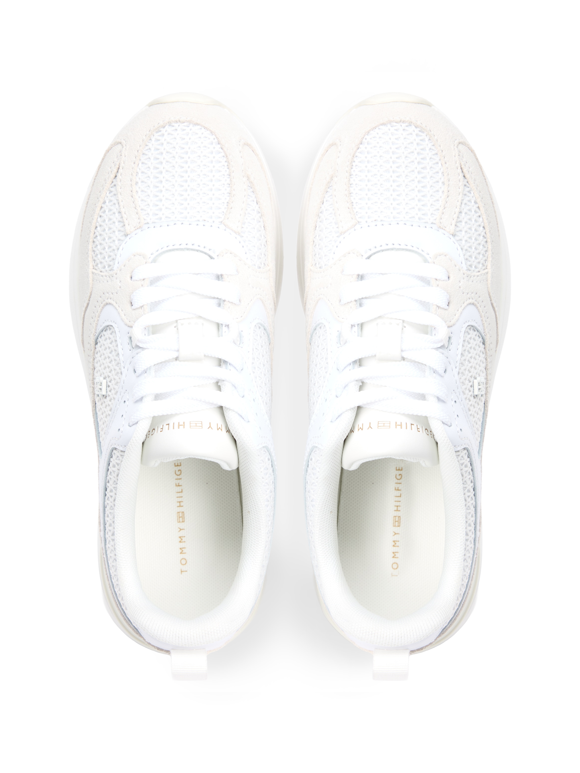 Tommy Hilfiger Baskets à plateforme »TH MIX MATERIAL RUNNER«  Chaussure de loisirs, à lacets, sneaker à plateforme avec emblème logo