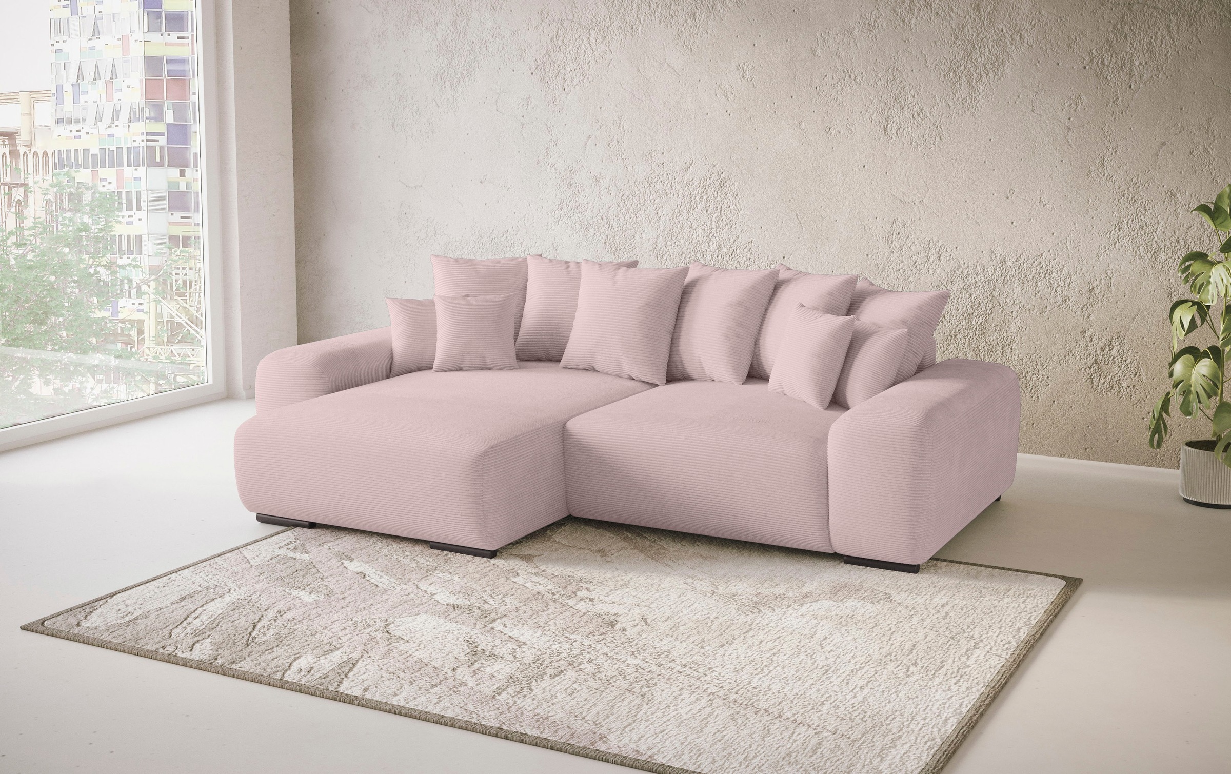 Mr. Couch Ecksofa »Sundance L-Form«, Dauerschläfer mit EasyBett-Schlaffunktion, Bettkasten