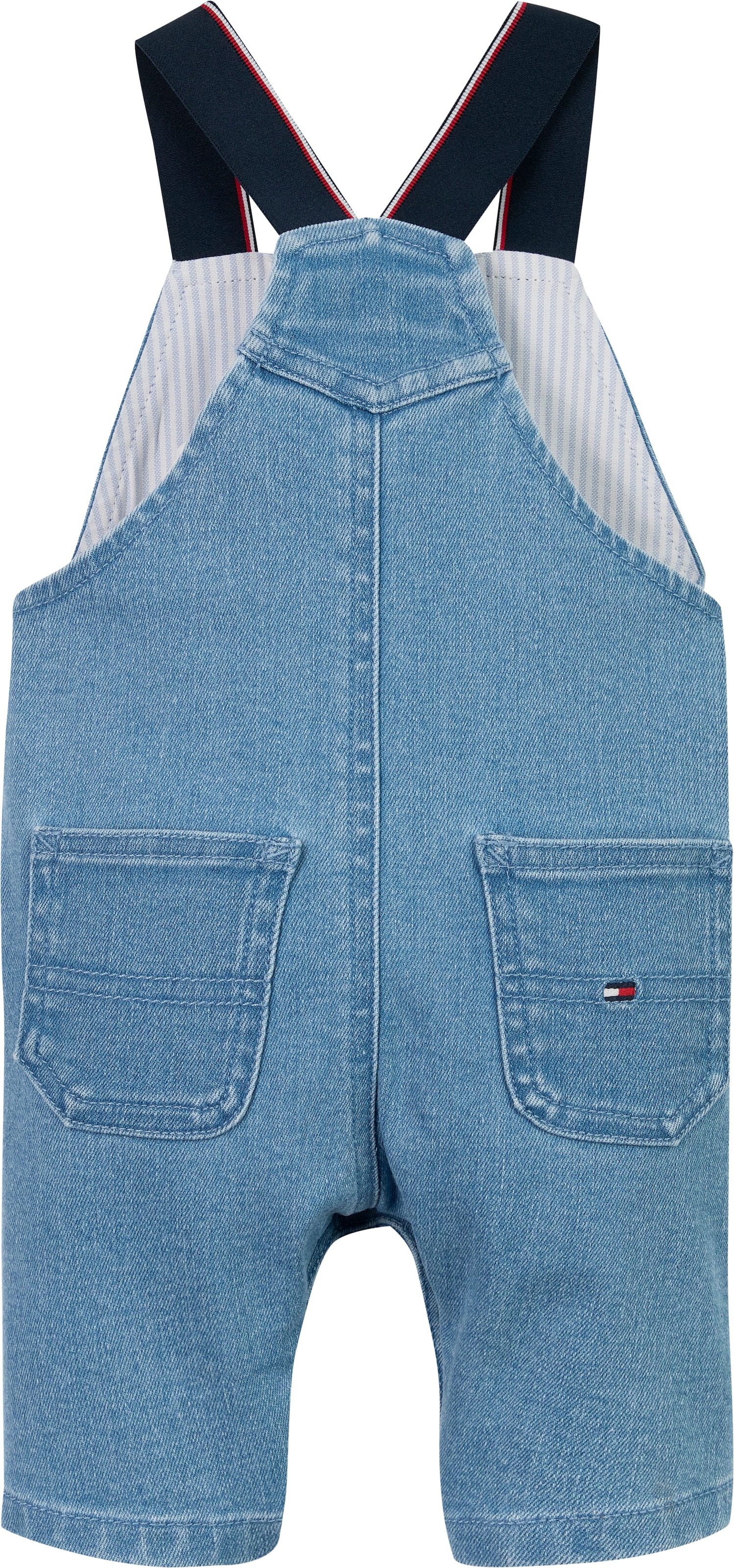 Tommy Hilfiger Latzhose »DENIM DUNGAREE«, mit Logostickereien, mit Knopfverschluss