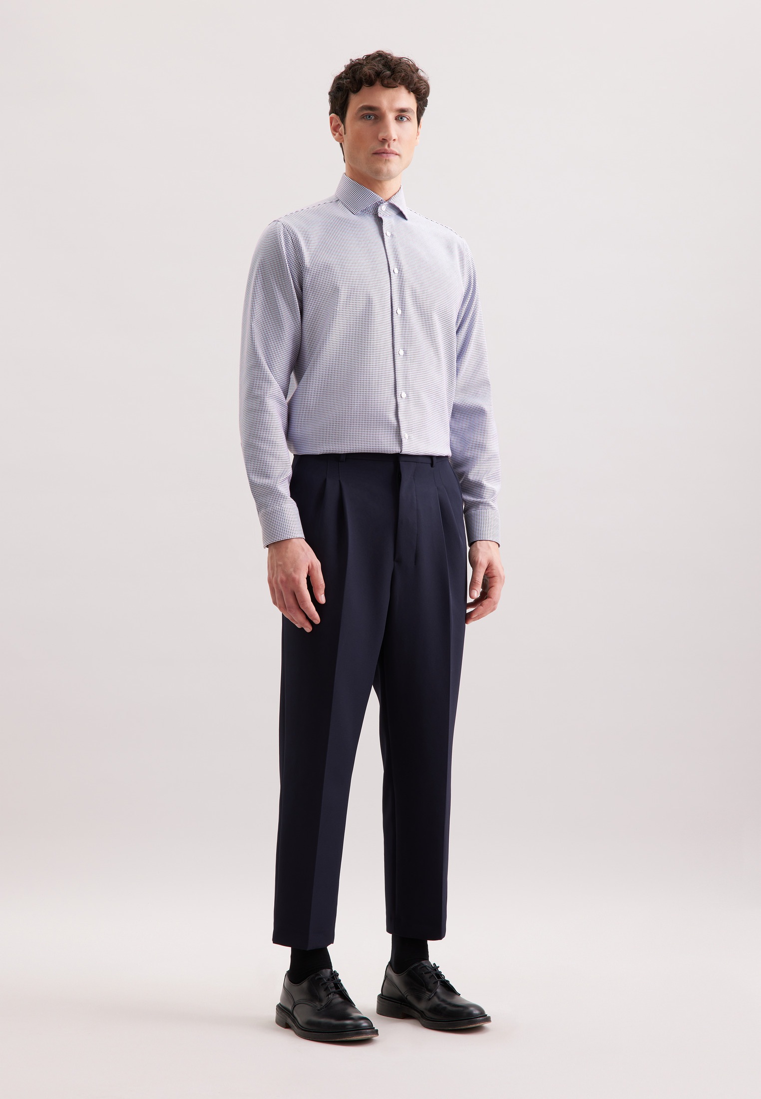 seidensticker Businesshemd »Schwarze Rose« Regular 1/1 Kentkragen Pepita