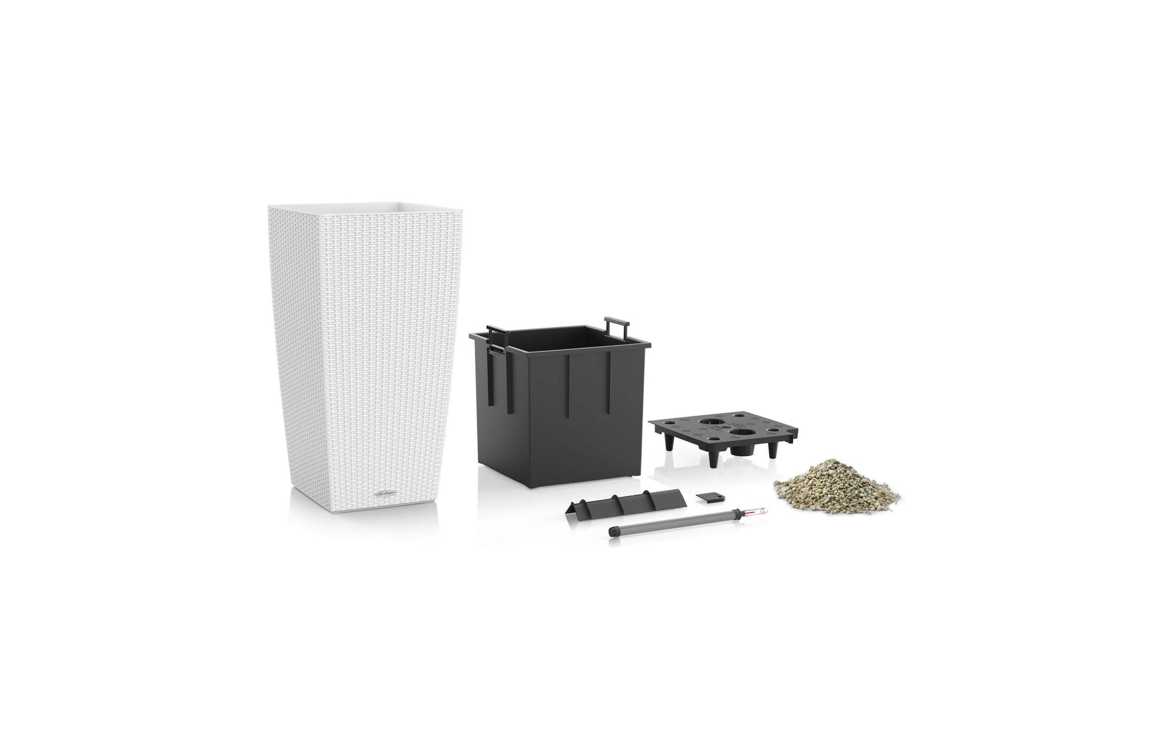 Blumentopf »Lechuza Cubico Cottage 30 Weiss«, (Set)