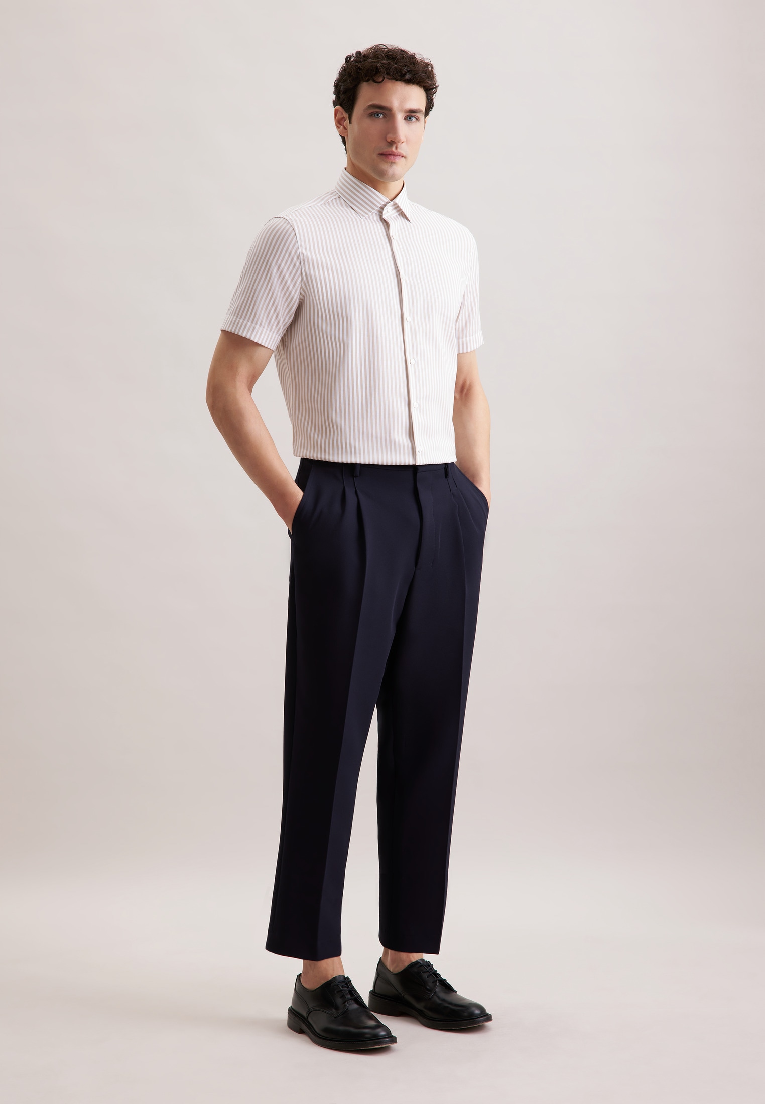 seidensticker Chemise d'affaires »Shaped« Shaped 1/2 Kentkragen Streifen