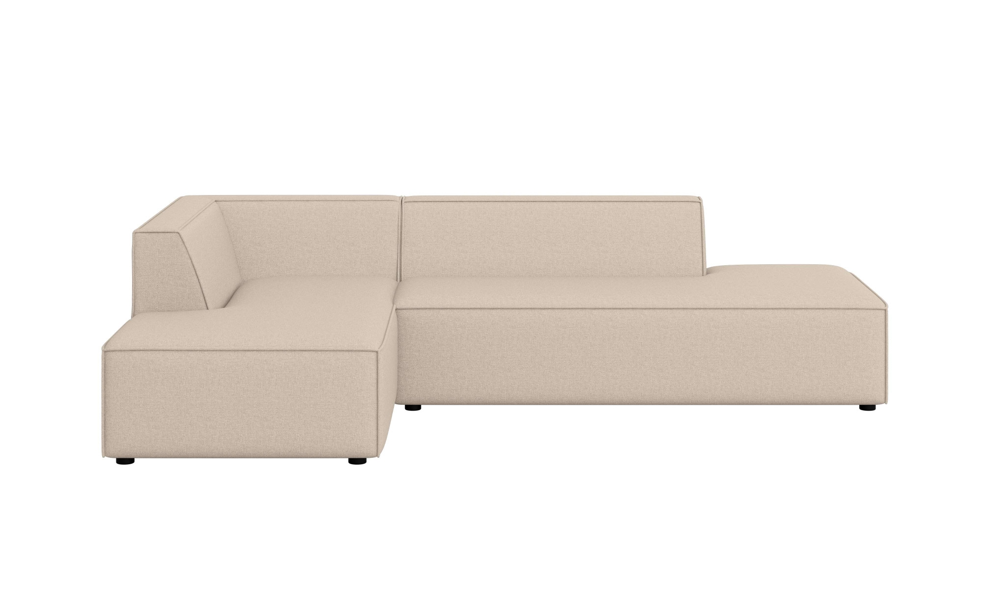 INOSIGN Ecksofa »Ecksofa Cavan mit Ottomane links oder rechts bestellbar« L-Form mit Wellenunterfederung, Masse B/T/H: 270/180/72 cm