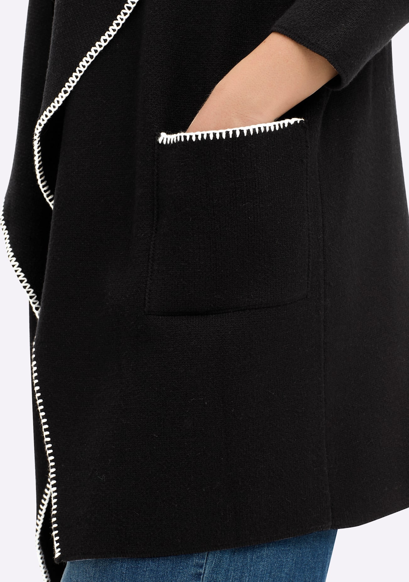 Sheego Jacquardstrickjacke
