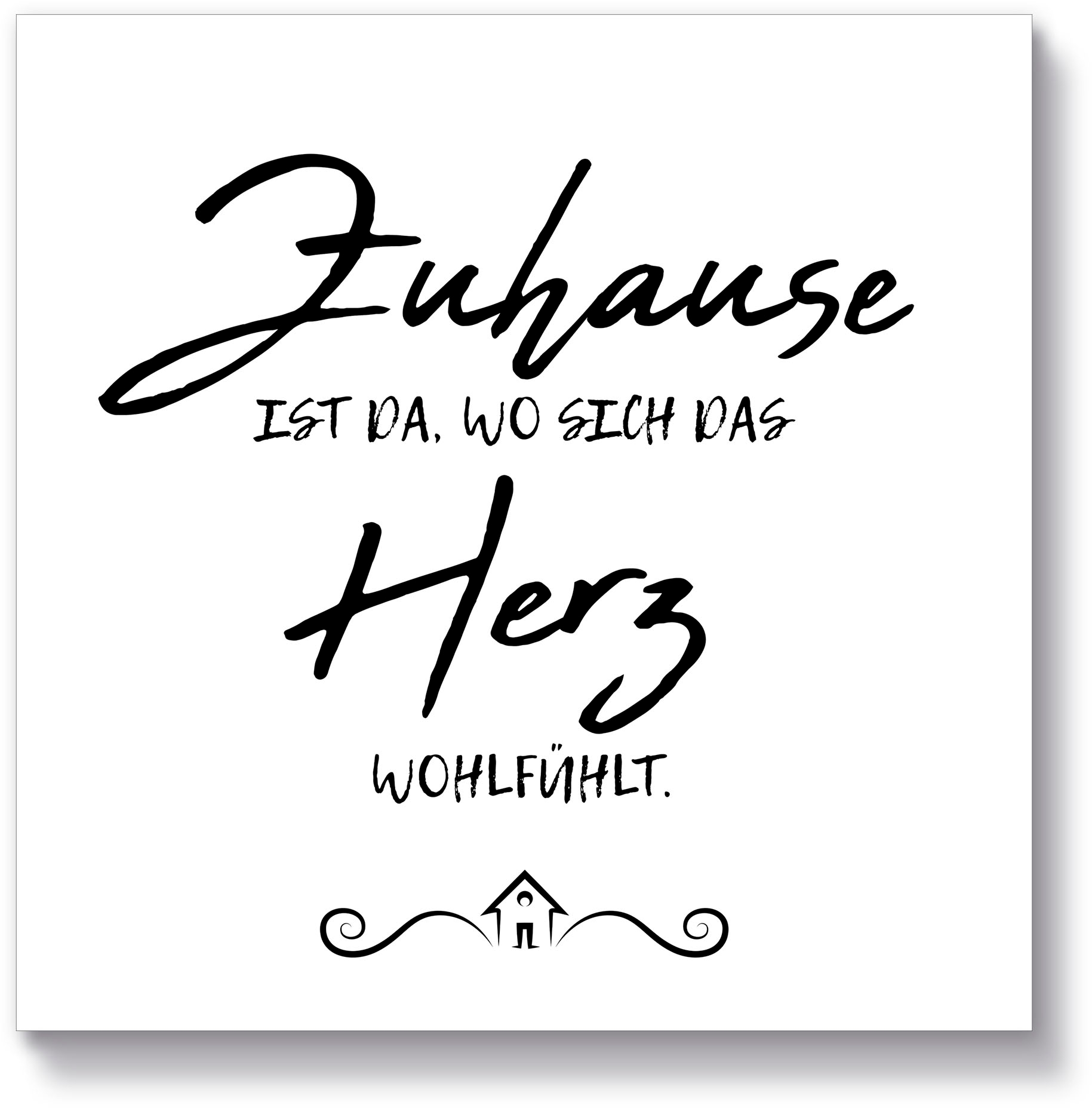 Artland Holzbild »Zuhause III«, Sprüche & Texte, (1 St.)