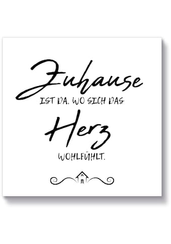 Holzbild »Zuhause III«, Sprüche & Texte, (1 St.)