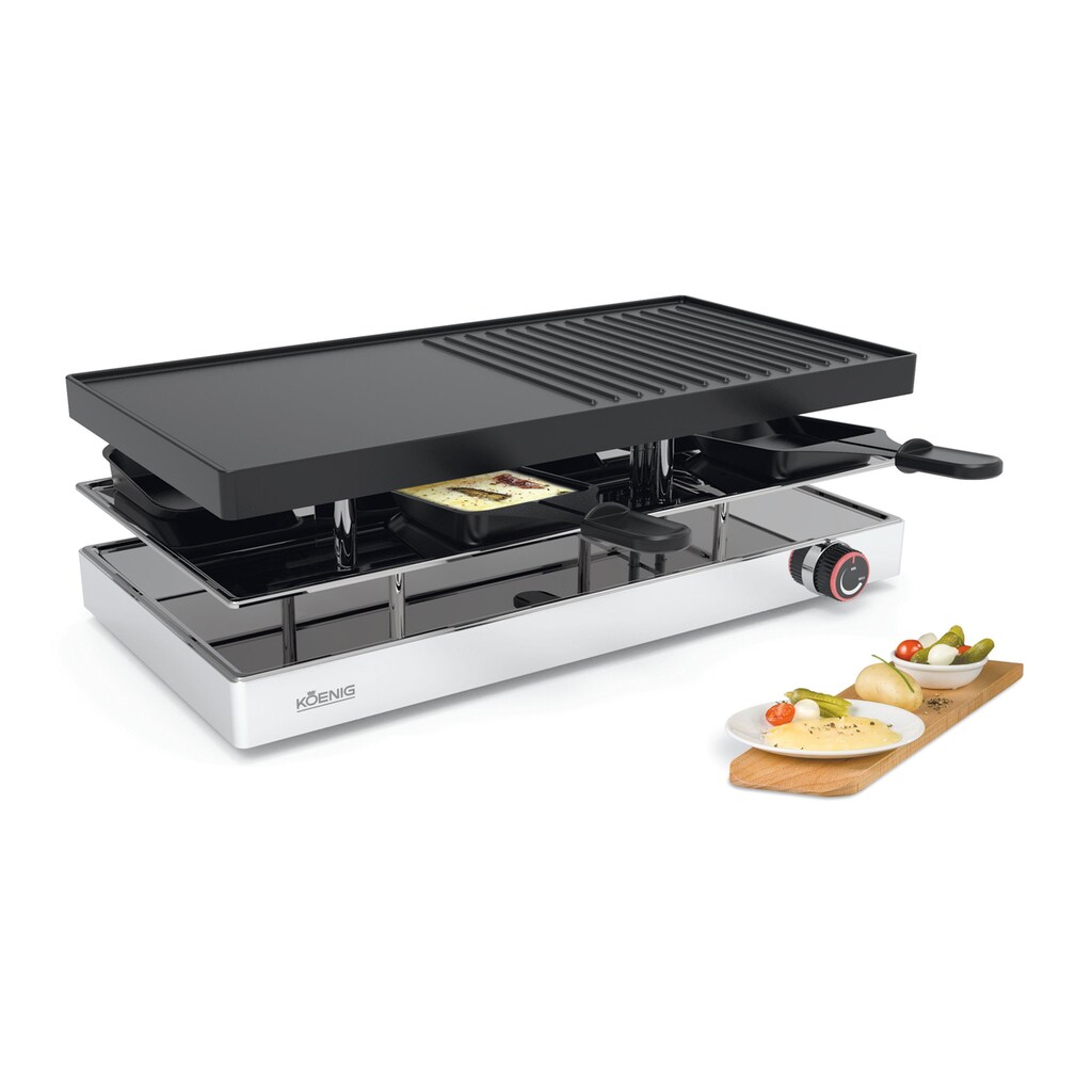 KOENIG Raclette »Elegance 8 Pers«, 8 St. Raclettepfännchen, 1200 W