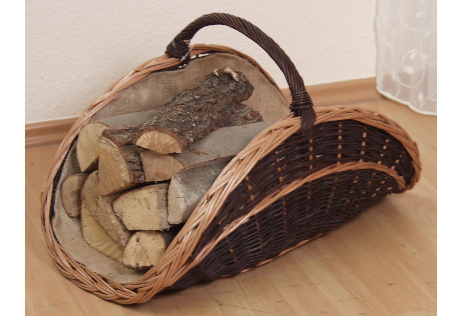 Image of HOFMANN LIVING AND MORE Kaminholzkorb, mit herausnehmbarem Jutesack bei Ackermann Versand Schweiz