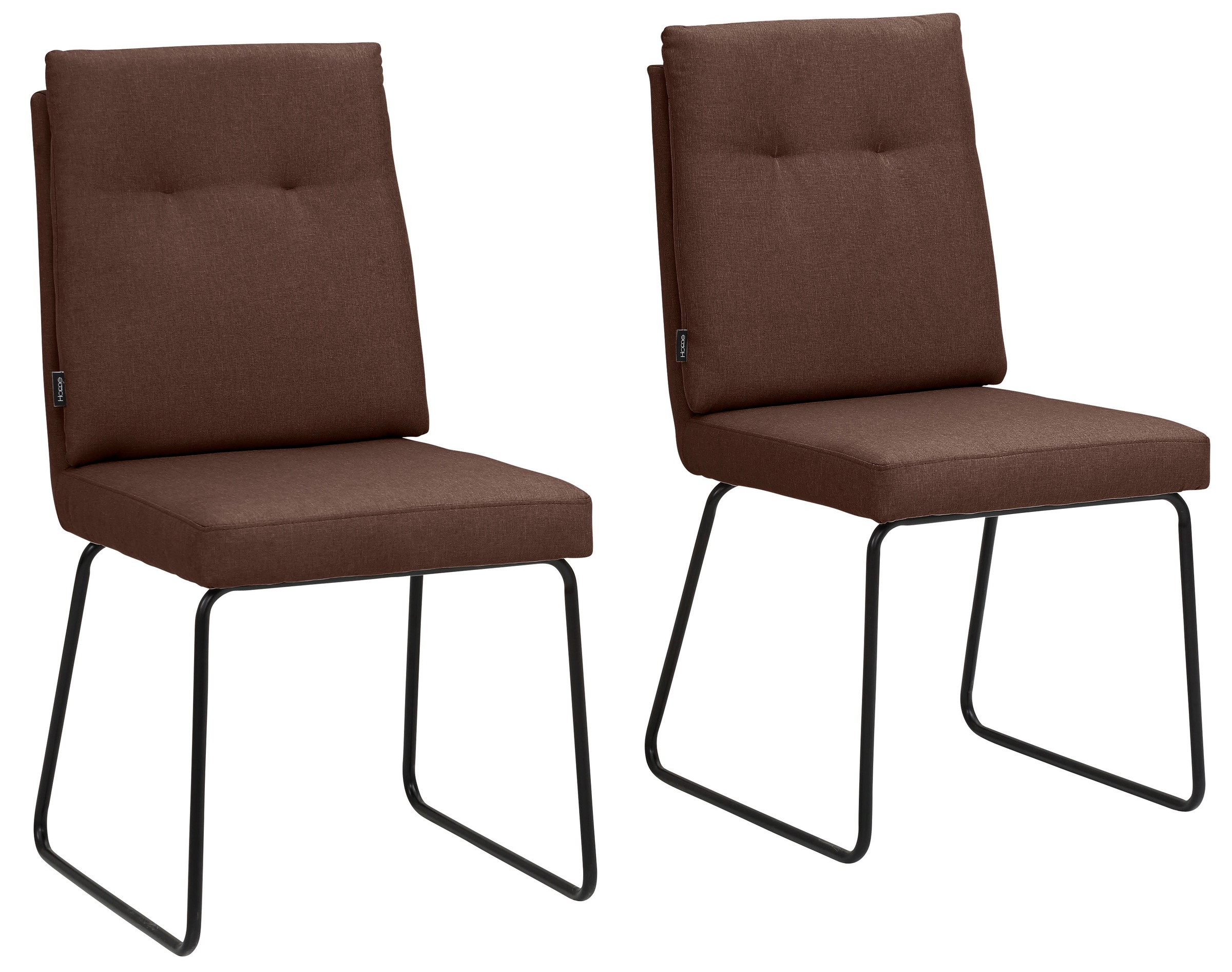 Image of Home affaire Esszimmerstuhl »Clarmont«, im 2er Set, mit schwarzen Metallgestell bei Ackermann Versand Schweiz