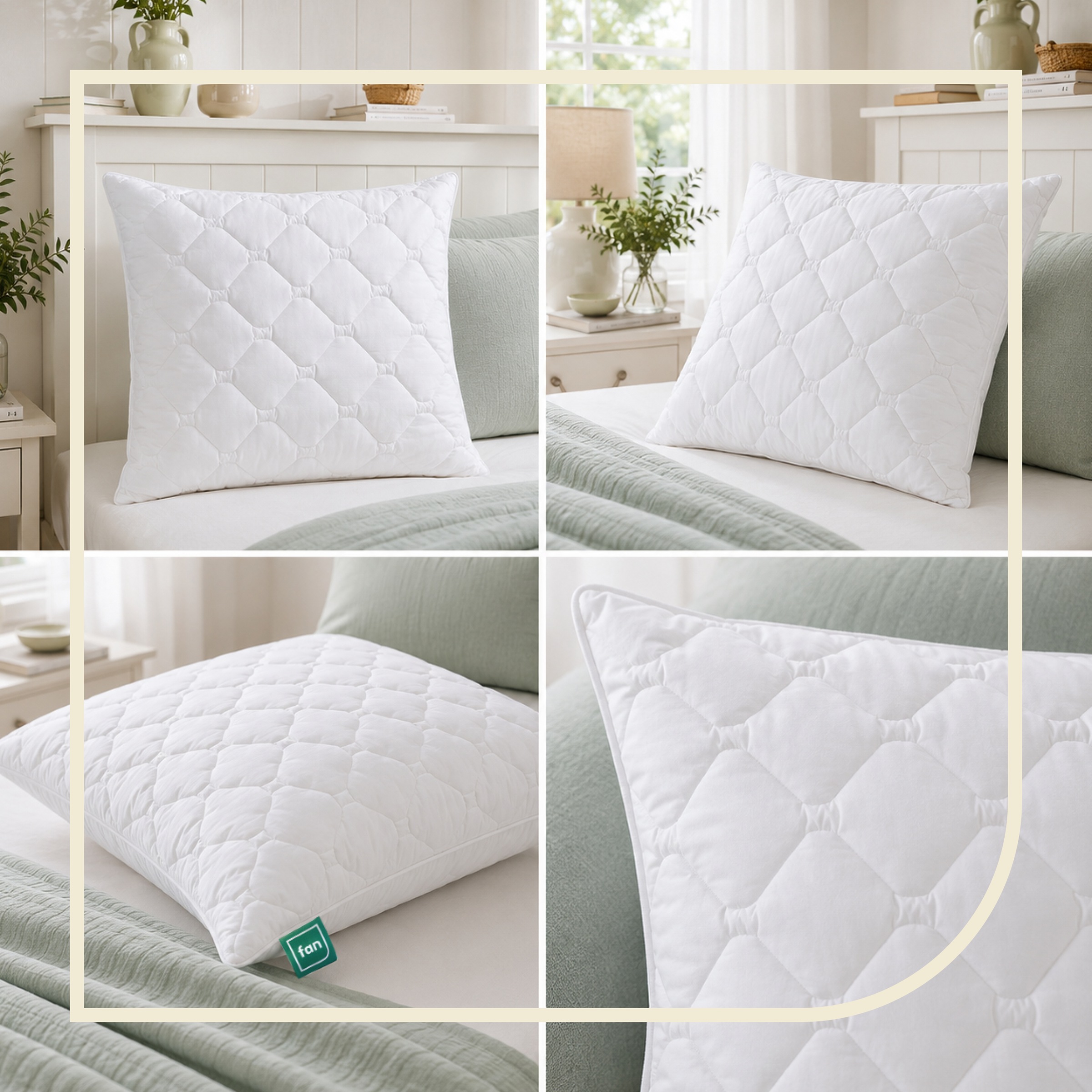 fan Microfaserkissen »Kansas, mit Baumwollbezug und Reissverschluss« Füllung: 100% Microfaser 1 Stk. tlg. in 40x80 oder 80x80 cm, Kopfkissen aus Microfaser, Made in Germany
