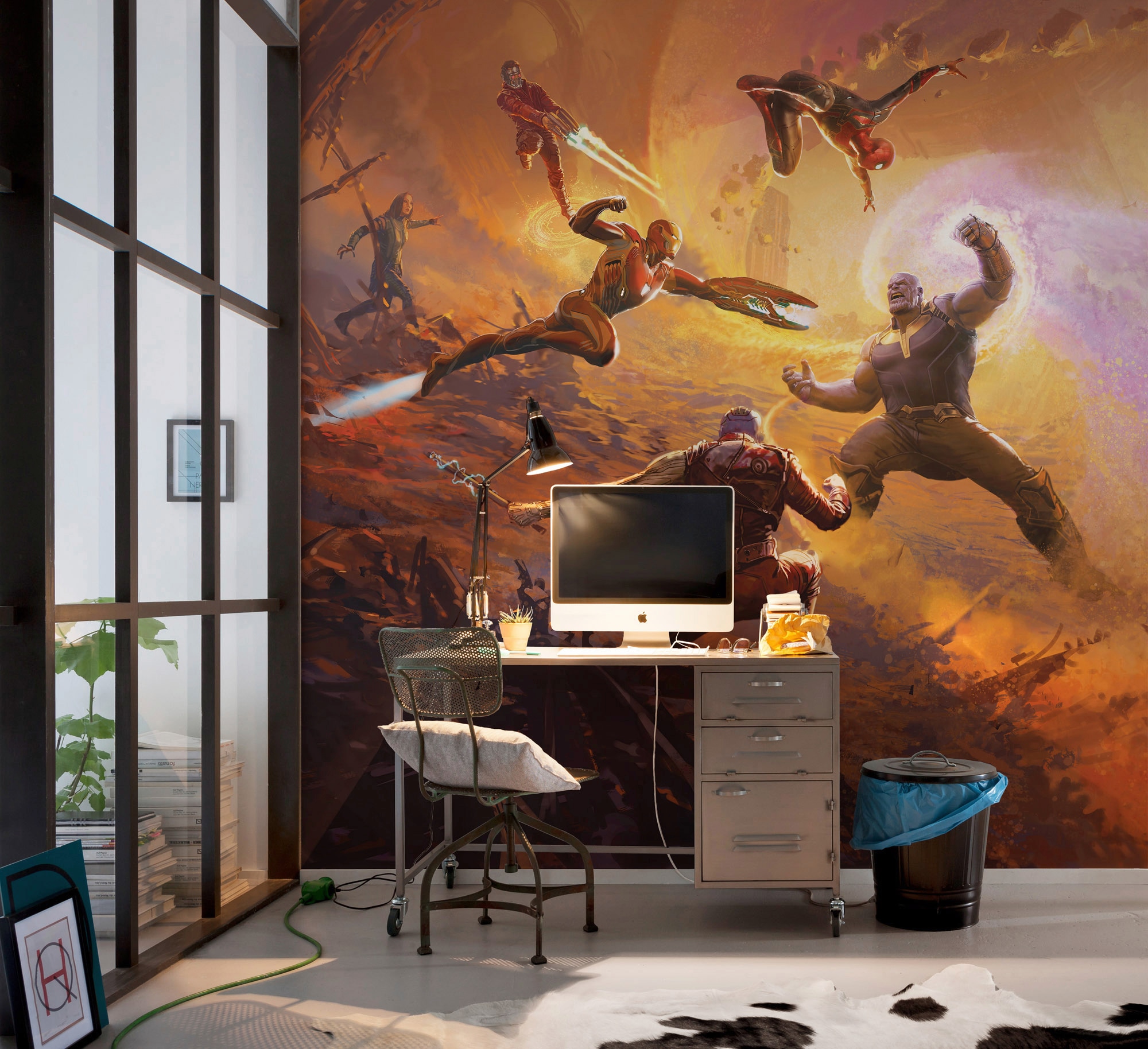 Komar Vliestapete »Digitaldruck Vlies - Avengers Epic Battle Titan - Grösse 250 x 280 cm«, bedruckt, Kinderzimmer
