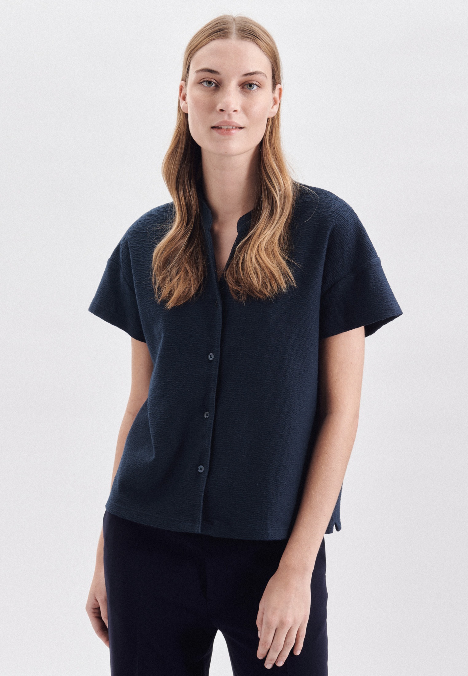 Image of seidensticker Schlupfbluse »Schwarze Rose«, Kurzarm Rundhals Uni bei Ackermann Versand Schweiz