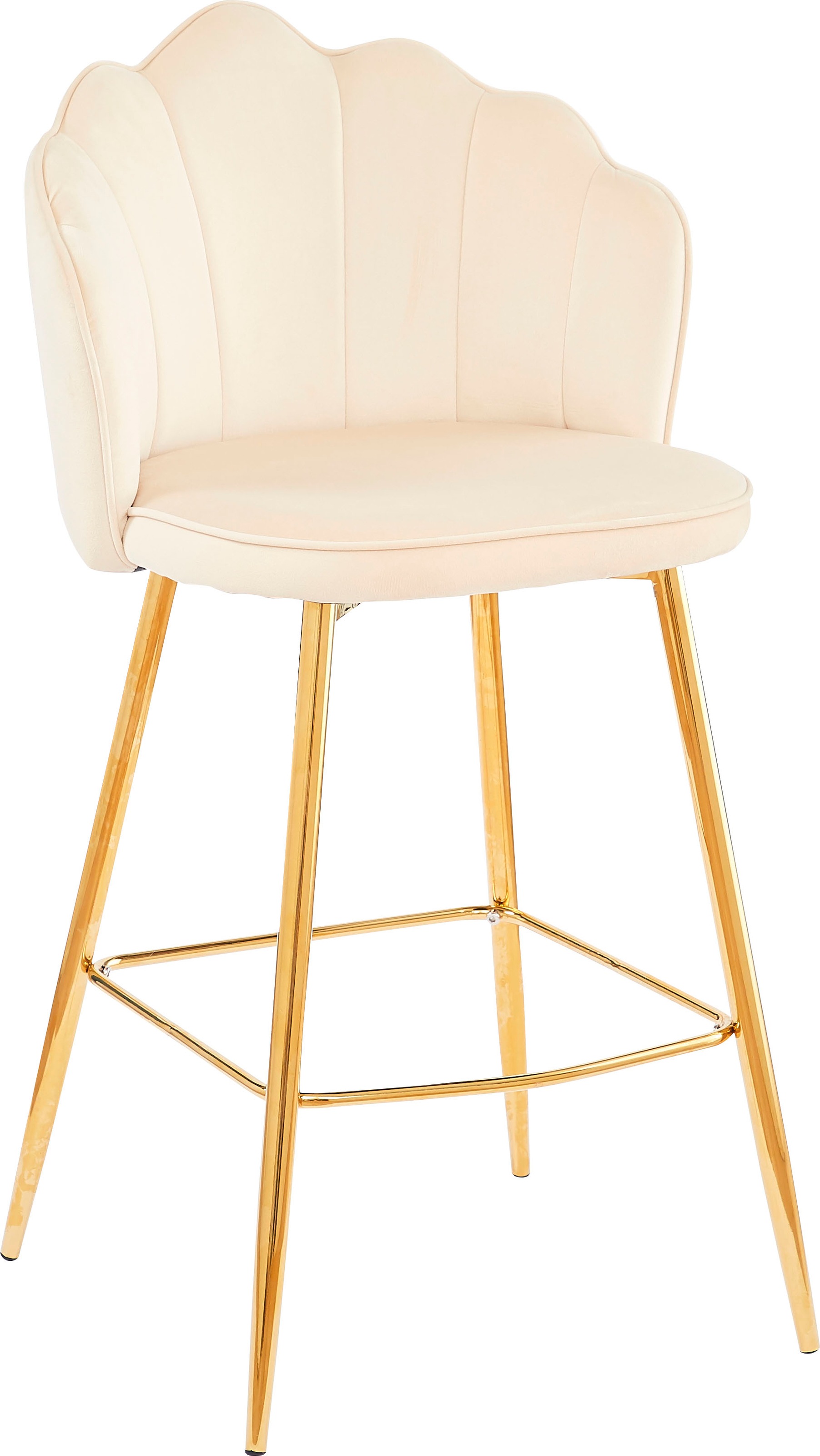 SalesFever Barhocker, Höhe: 100 cm, beige/goldfarben, 2 stk