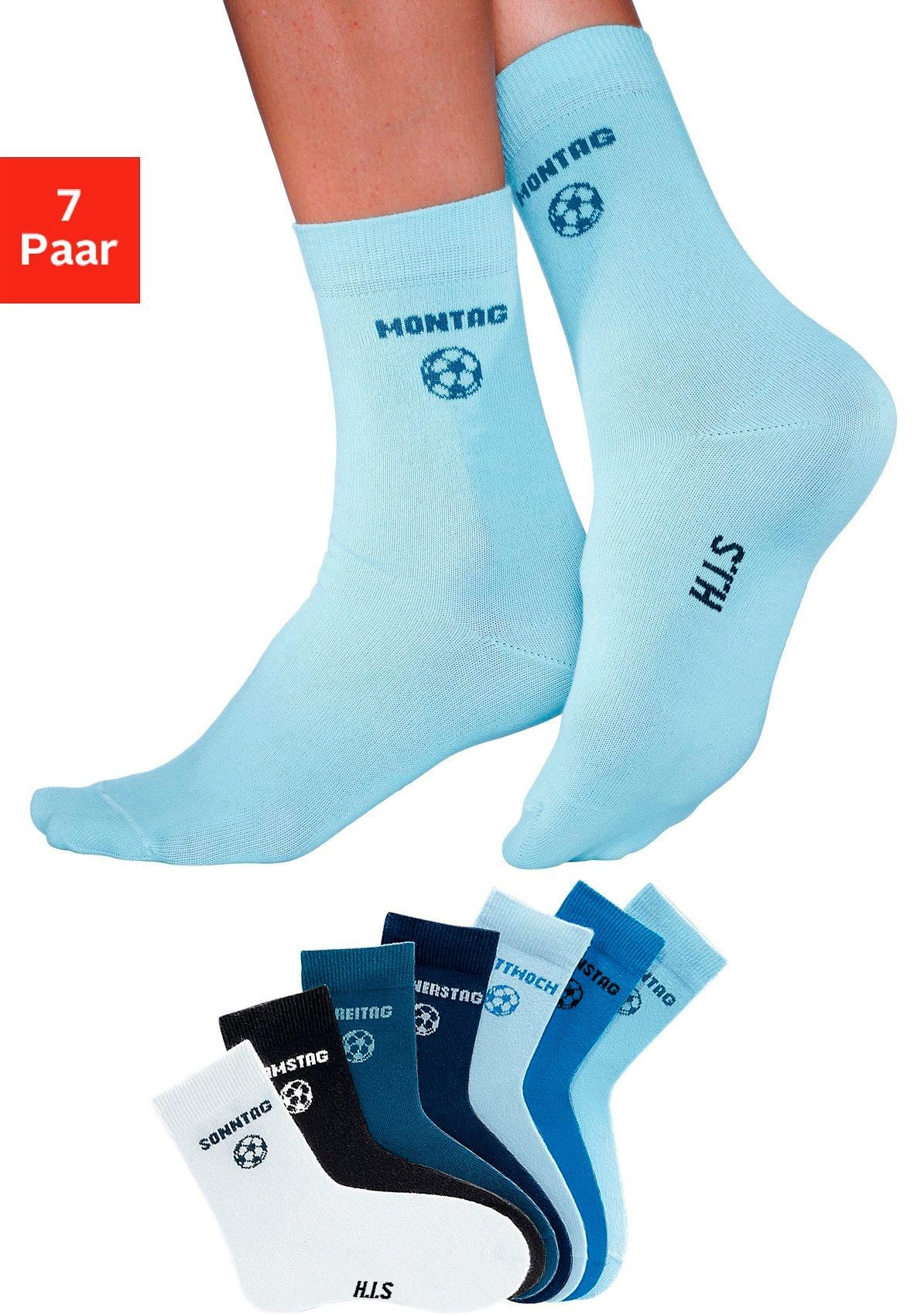 Image of H.I.S Socken Packung, 7 Stk. tlg. für Kinder mit Fussballmotiv