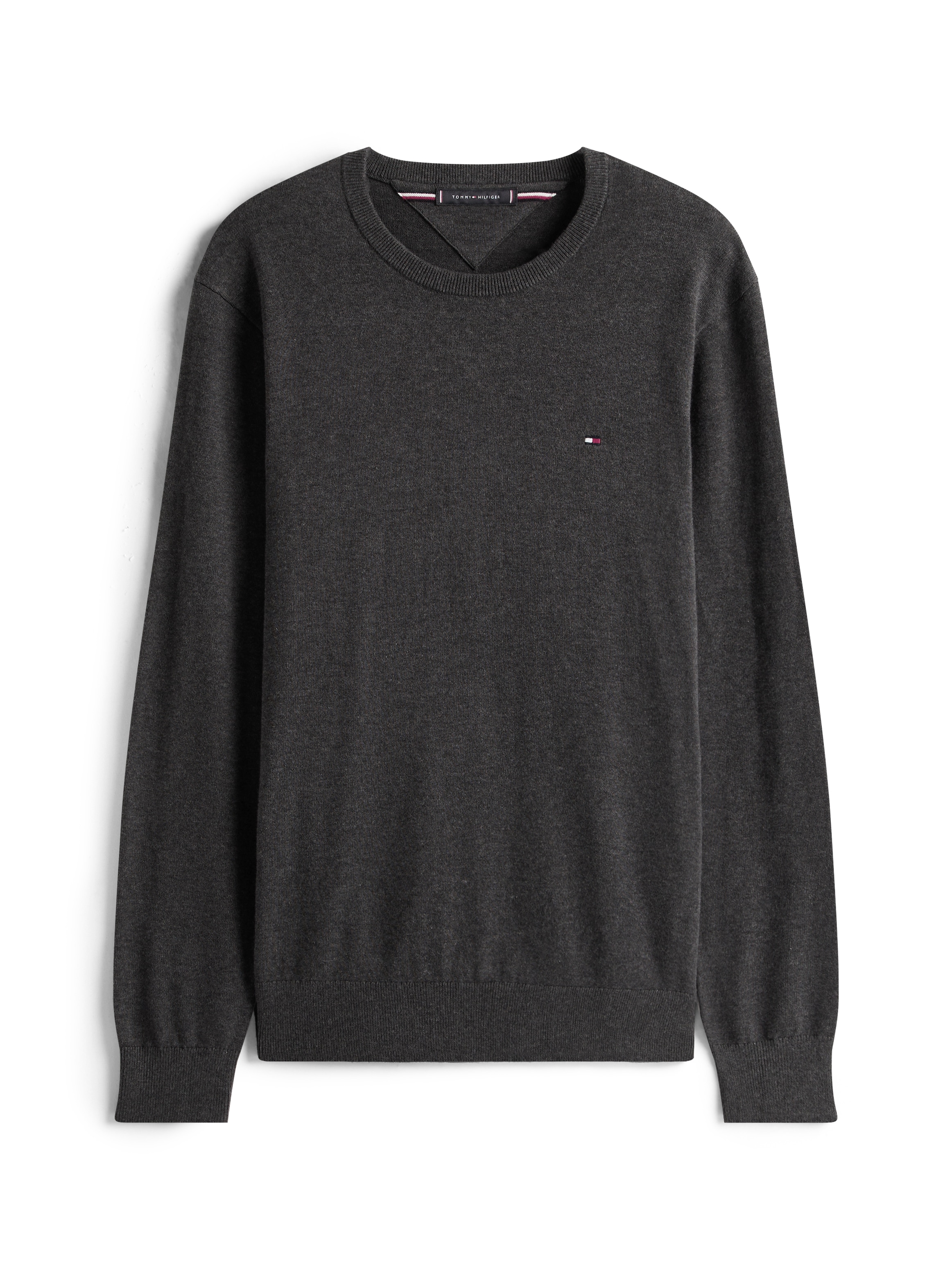 Tommy Hilfiger Rundhalspullover »ESSENTIAL COTTON CREW NECK«, 100% Baumwolle Crewneck Regular Fit Premium Mode