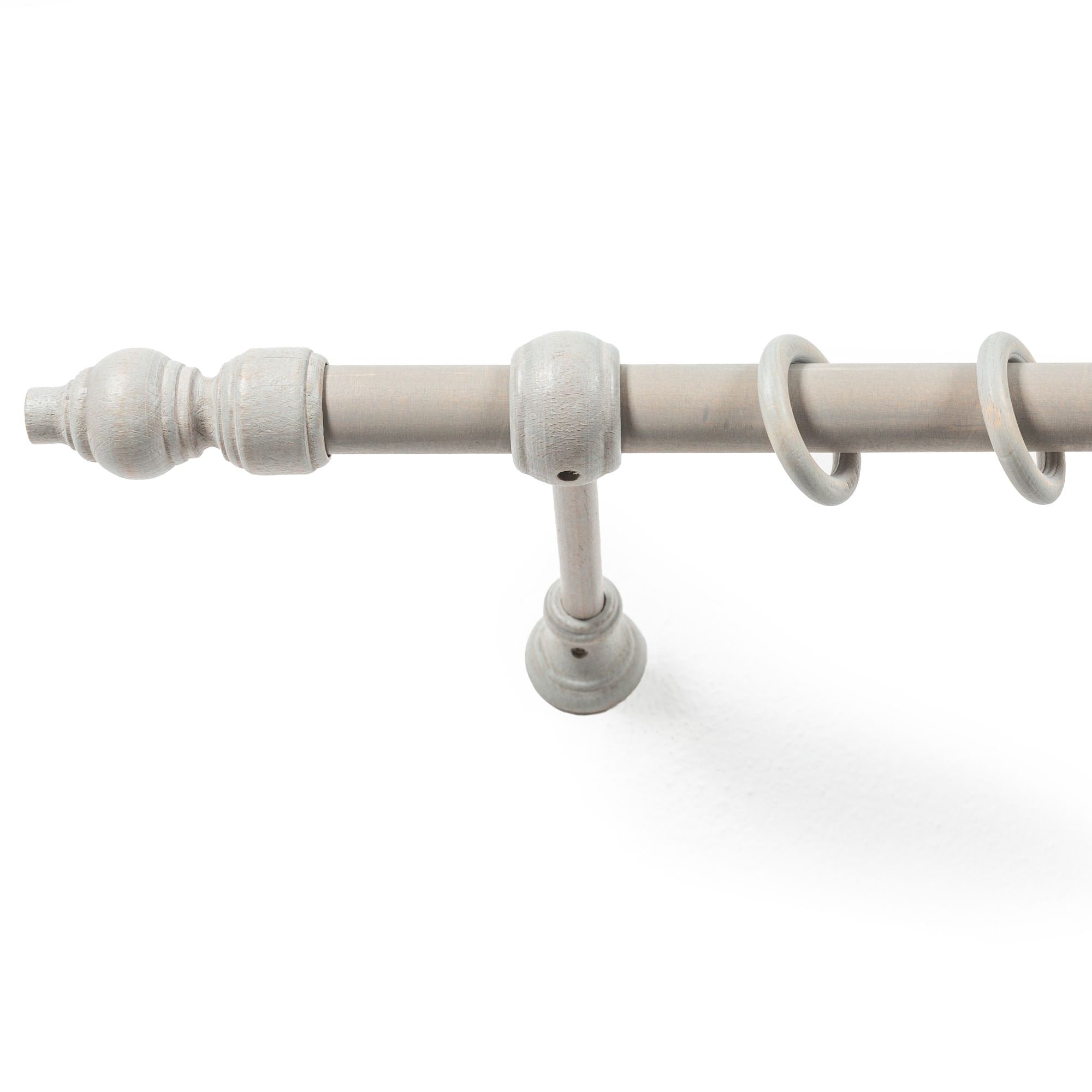 SN DECO GROUP Gardinenstange »Filigrano« 1 läufig-läufig Fixmass 28 mm, Holz, verschiedene Längen und Farben, Komplettset