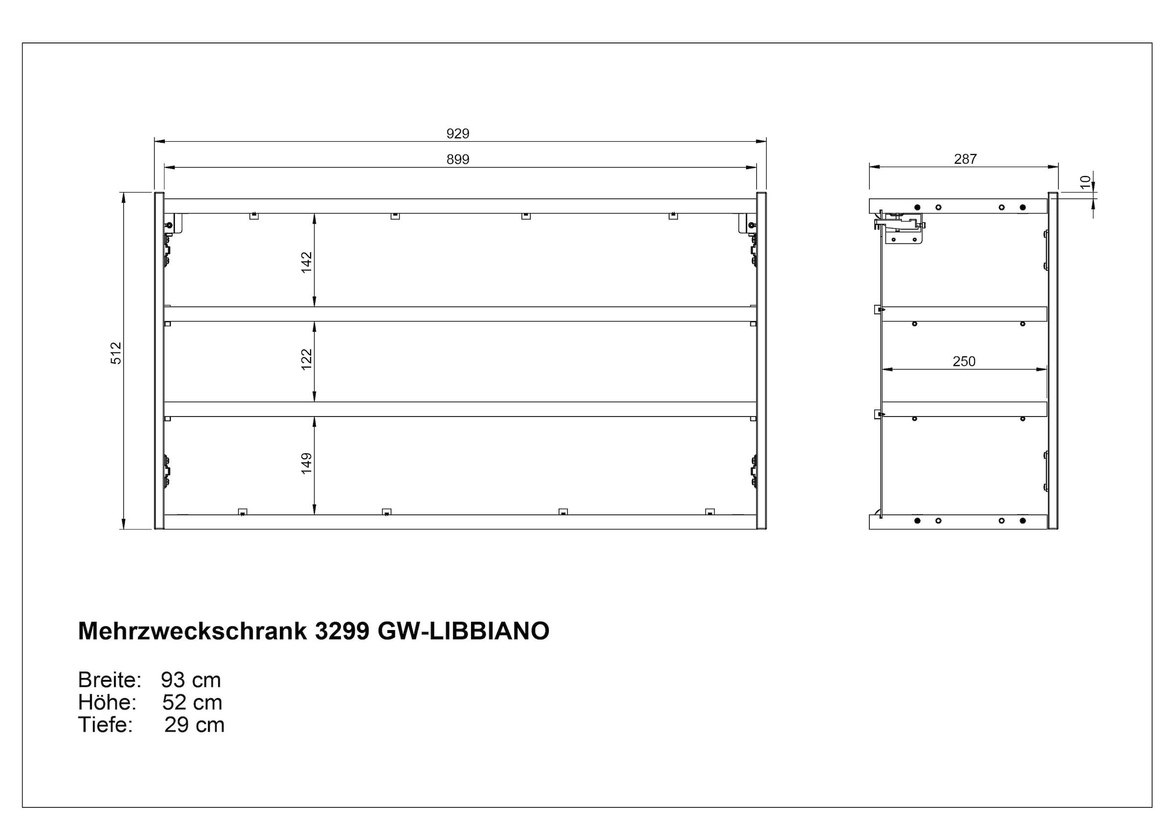 GERMANIA Ensemble de vestiaires »GW-Libbiano« 2 cuis tlg.